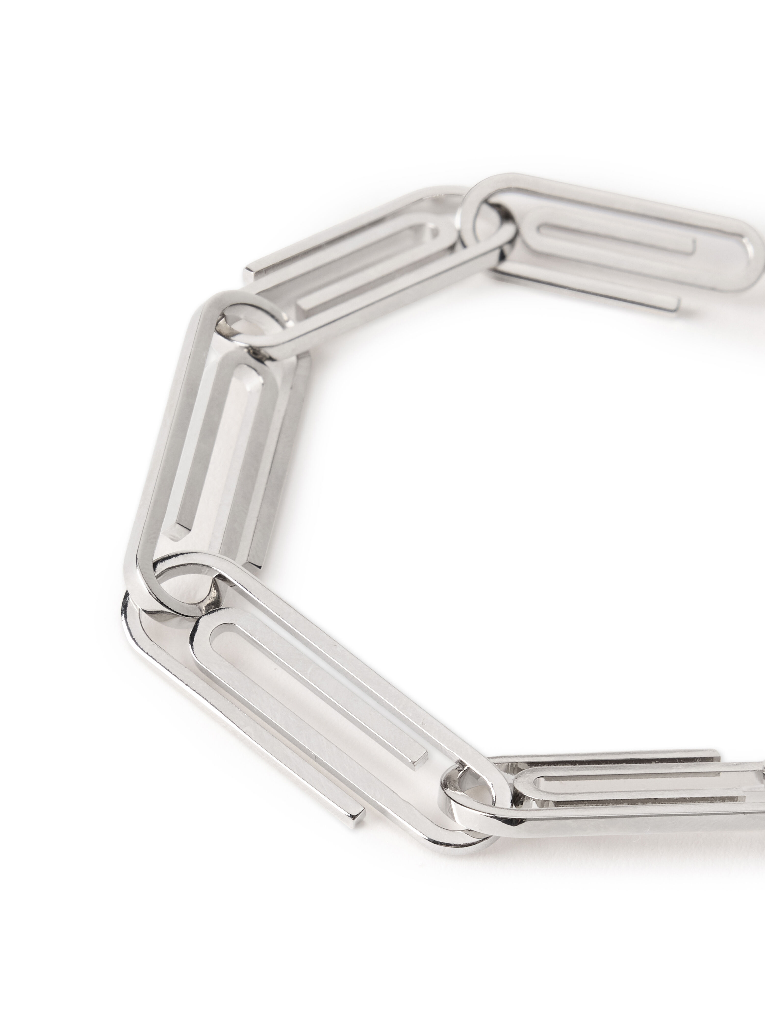 OFF WHITE Paperclip Chain Bracelet  OMOA110S26MET001