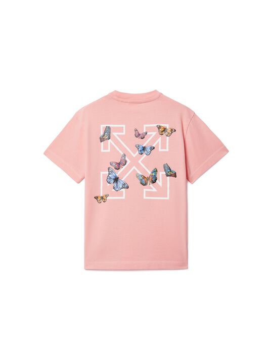 OFF WHITE Butterfly Arrow T-Shirt PINK OGAA001S25JER008
