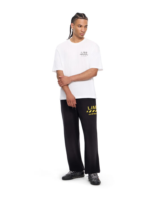 LAB L/AB Diagonal Washed Joggers BLACK 44LABF26B060