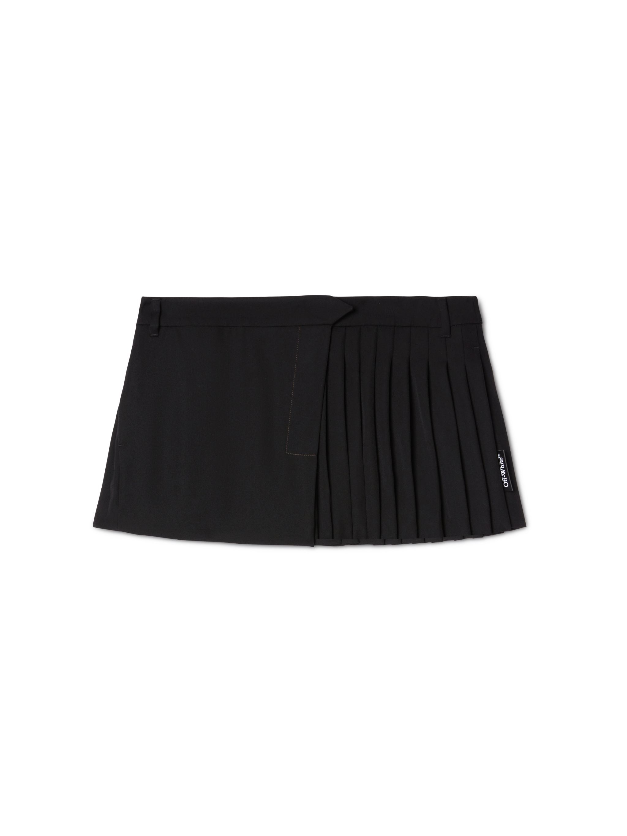 OFF WHITE Minigonna Nera In Lana NERO OWCU014S25FAB001