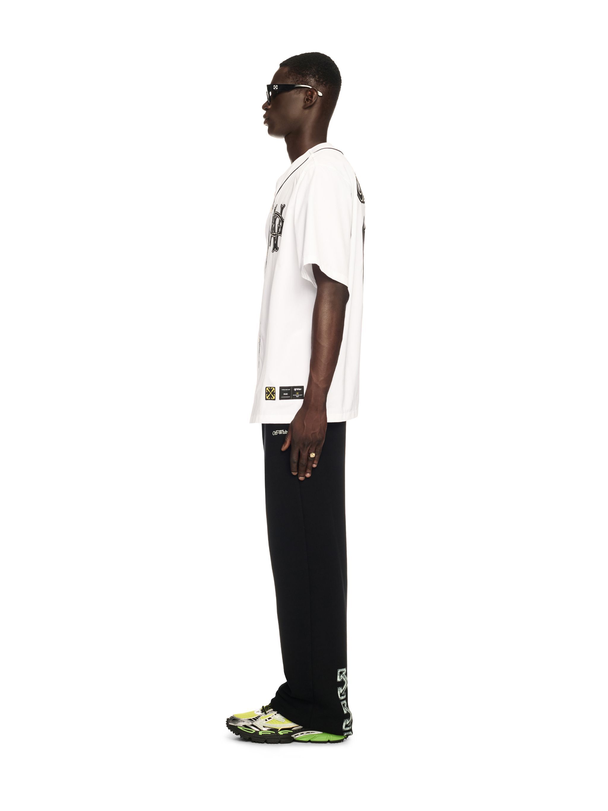 OFF WHITE White 00 Baseball Shirt WHITE OMGG014S25FAB001