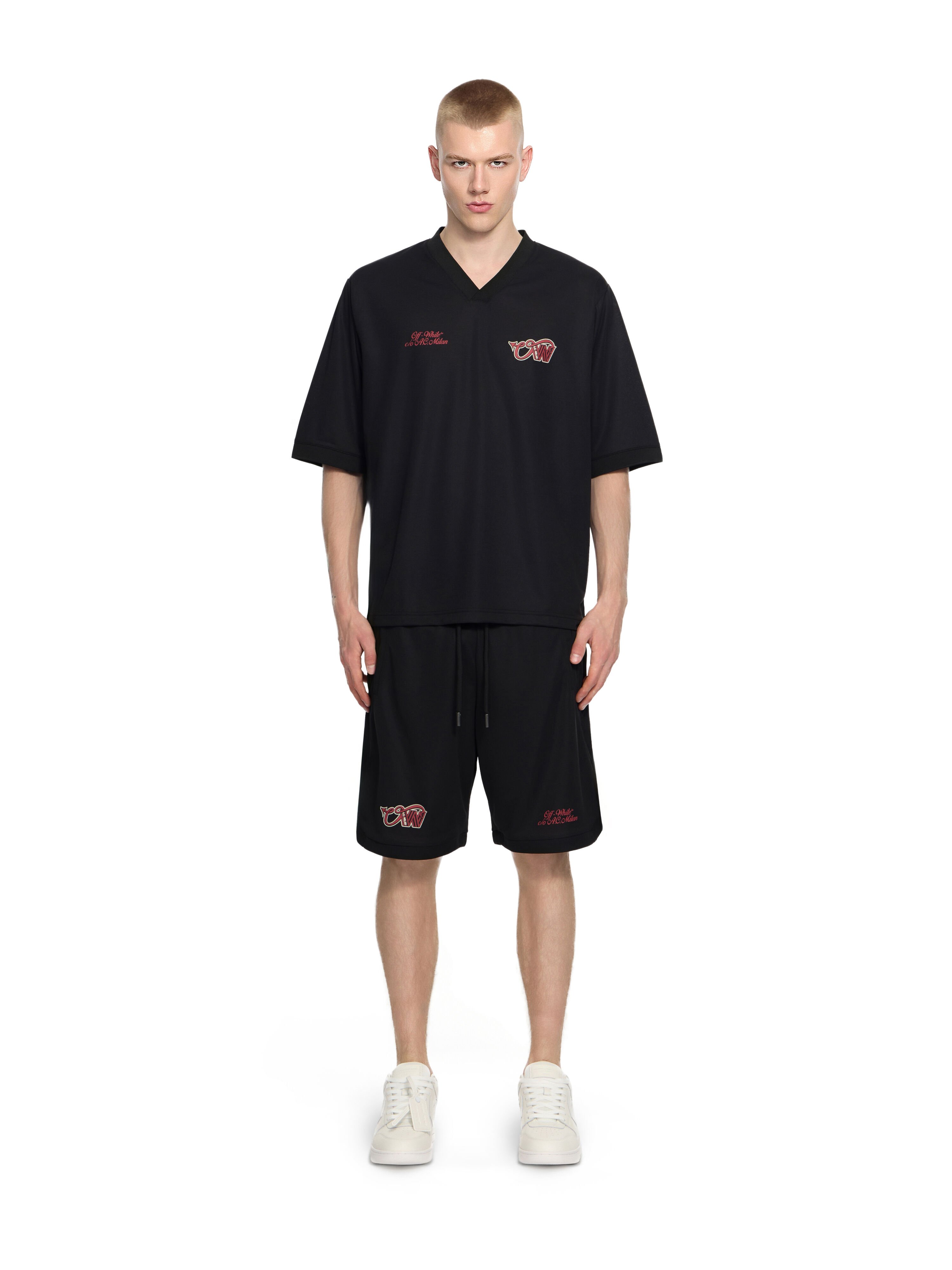 Off-White™ c/o AC Milan Tech T-Shirt OFF WHITE Off-White™ c/o AC Milan Tech T-Shirt BLACK RED 44MAA16QG25F001