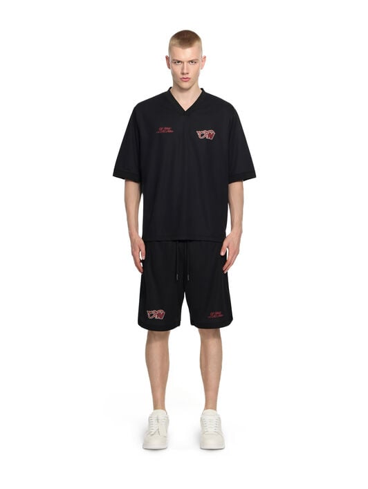 Off-White™ c/o AC Milan Tech T-Shirt OFF WHITE Off-White™ c/o AC Milan Tech T-Shirt BLACK RED 44MAA16QG25F001