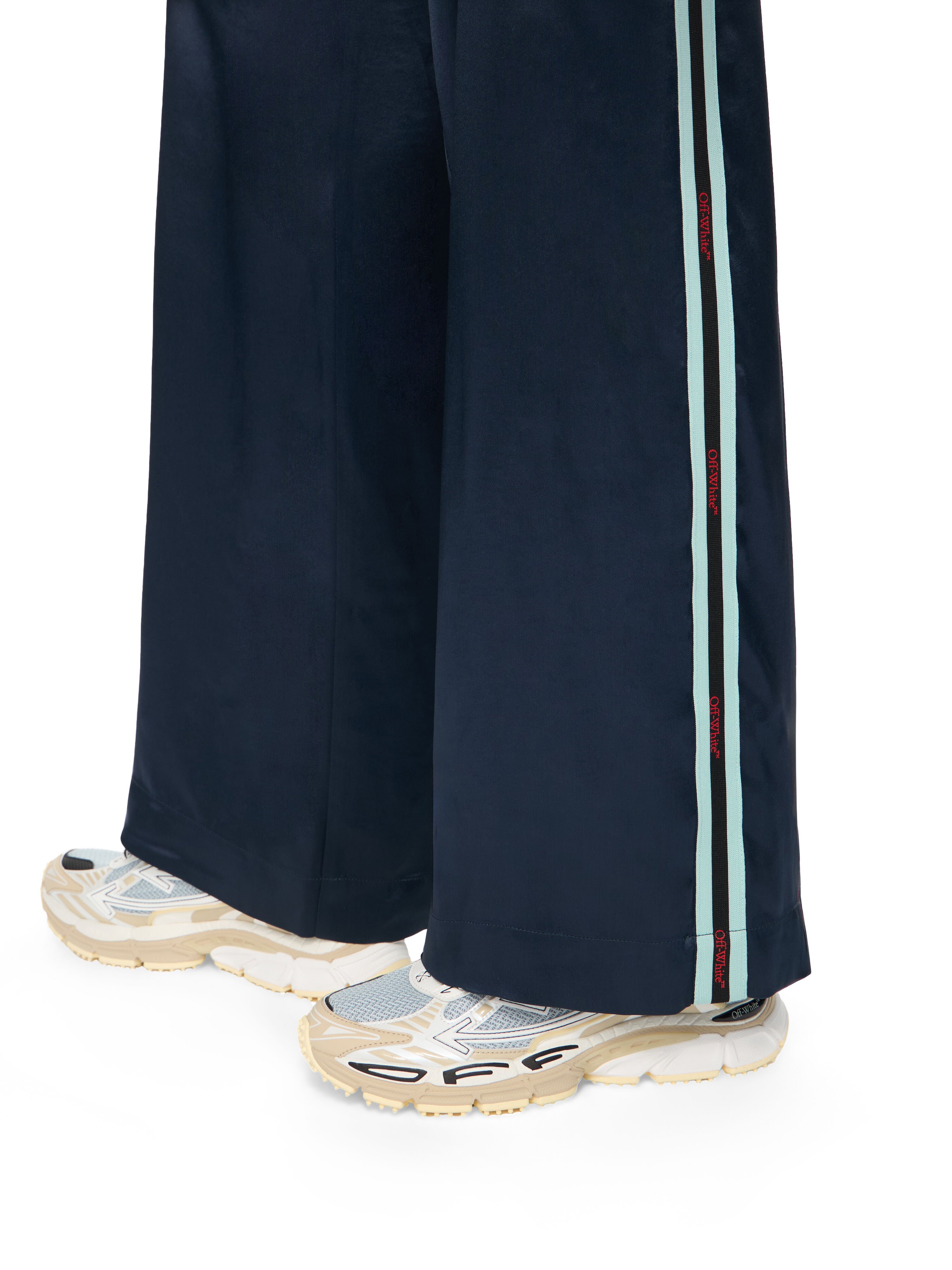 OFF WHITE Pantaloni Ampi in Satin Night Sky-Haute Red 2CA199S26FAB001