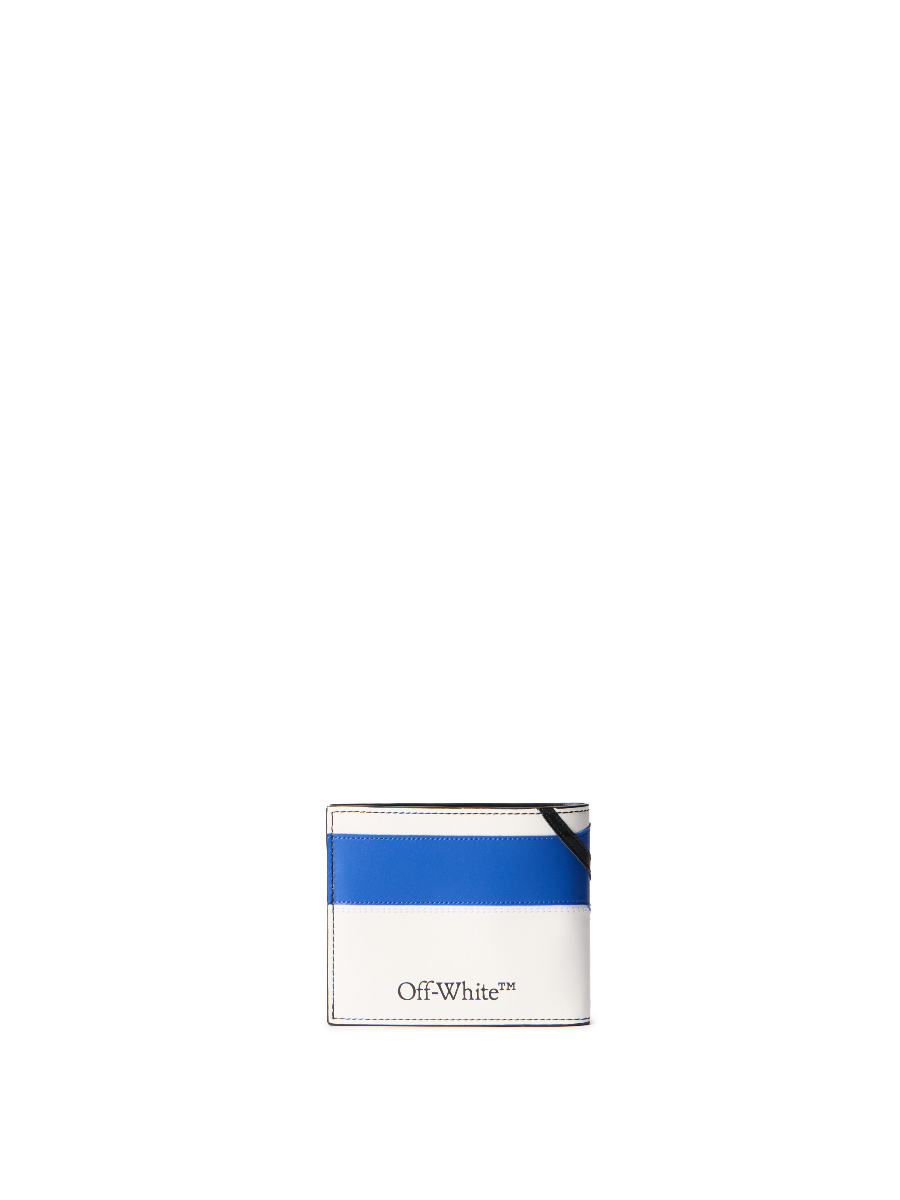 OFF WHITE Sneaker Bifold Wallet BLACK - NAVY BLUE OMNC093F25LEA002