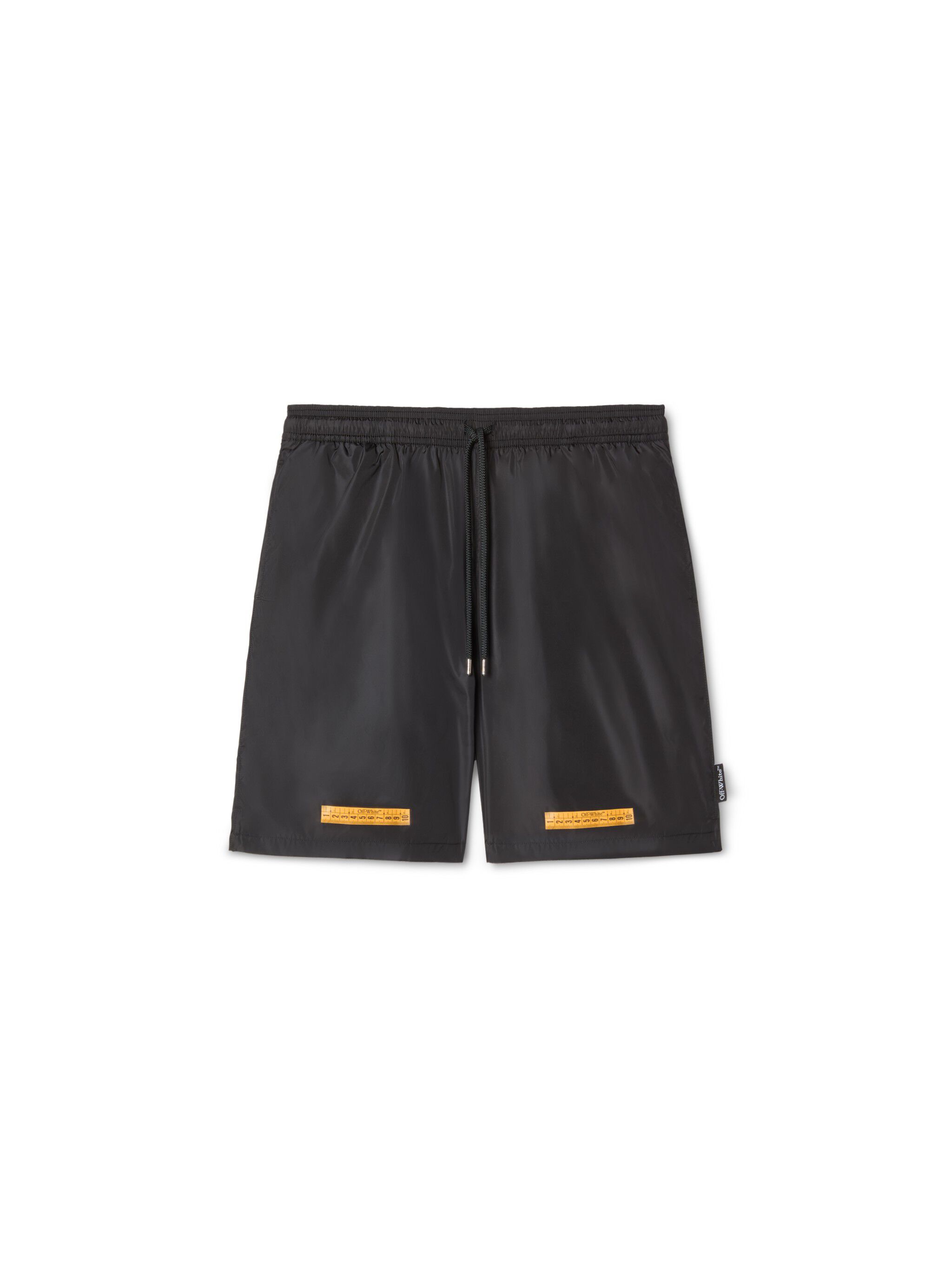 OFF WHITE Schwarze Surfer Badeshorts BLACK OMFD013S25FAB003