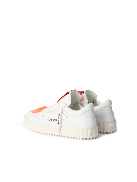 OFF WHITE Low Top 3.0 Off Court Leather Sneakers WHITE - ORANGE OMIA29KC99LEA001
