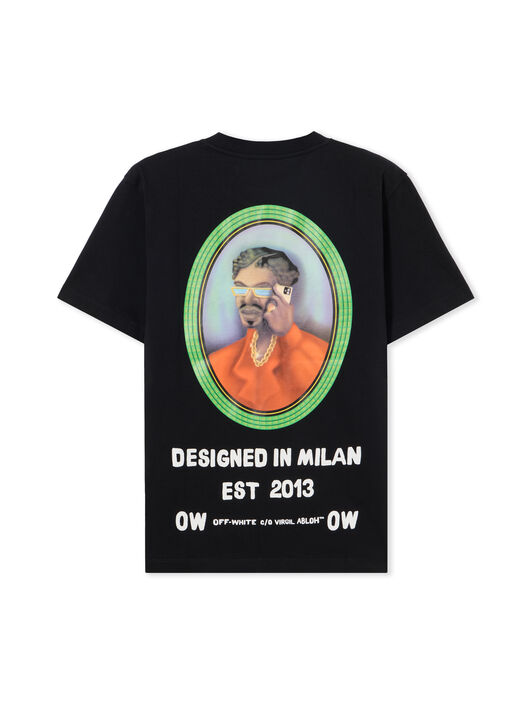 OFF WHITE Barber 2 T-Shirt BLACK - WHITE OMAA027S25JER006