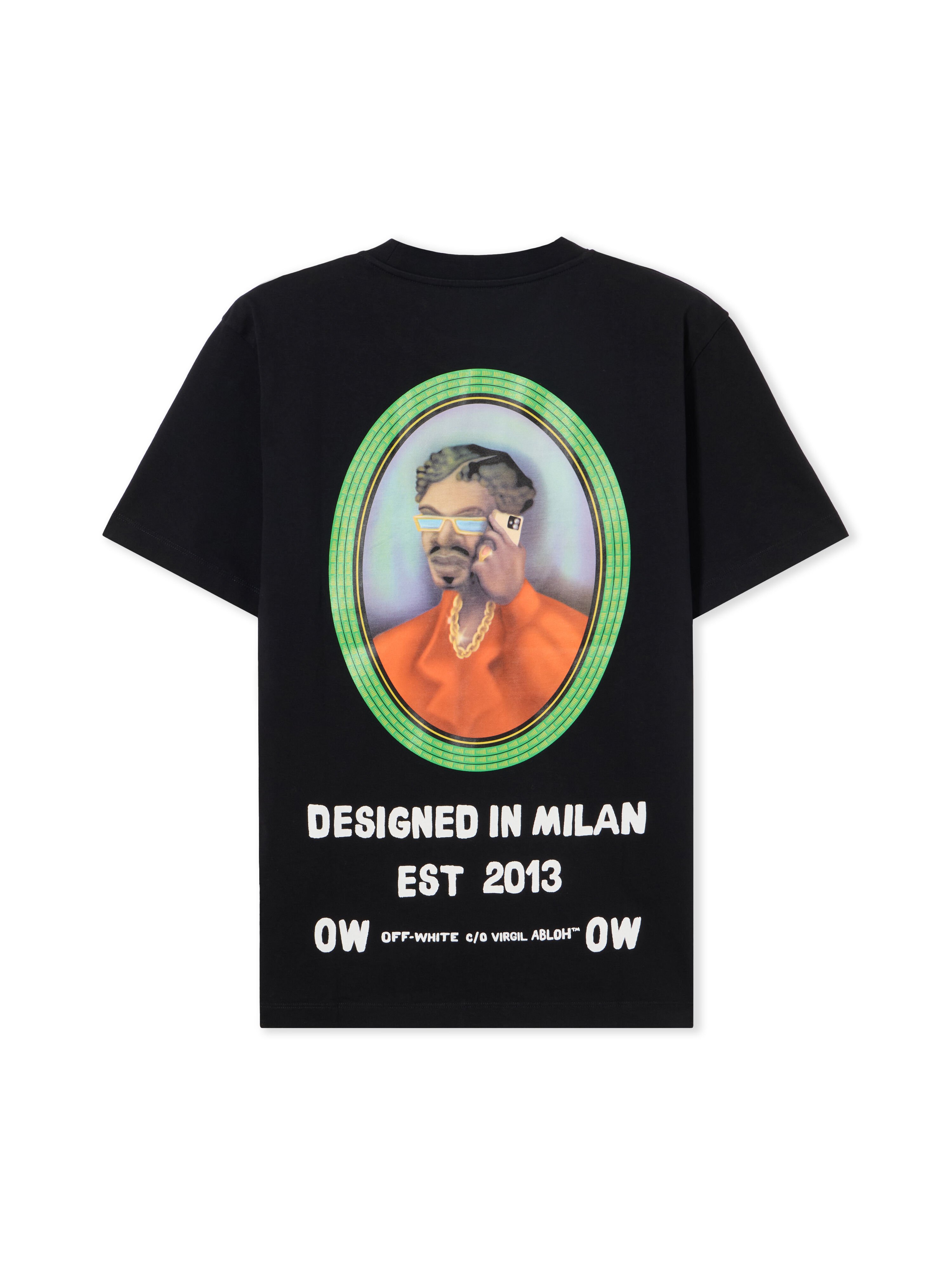 OFF WHITE Barber 2 T-Shirt BLACK - WHITE OMAA027S25JER006