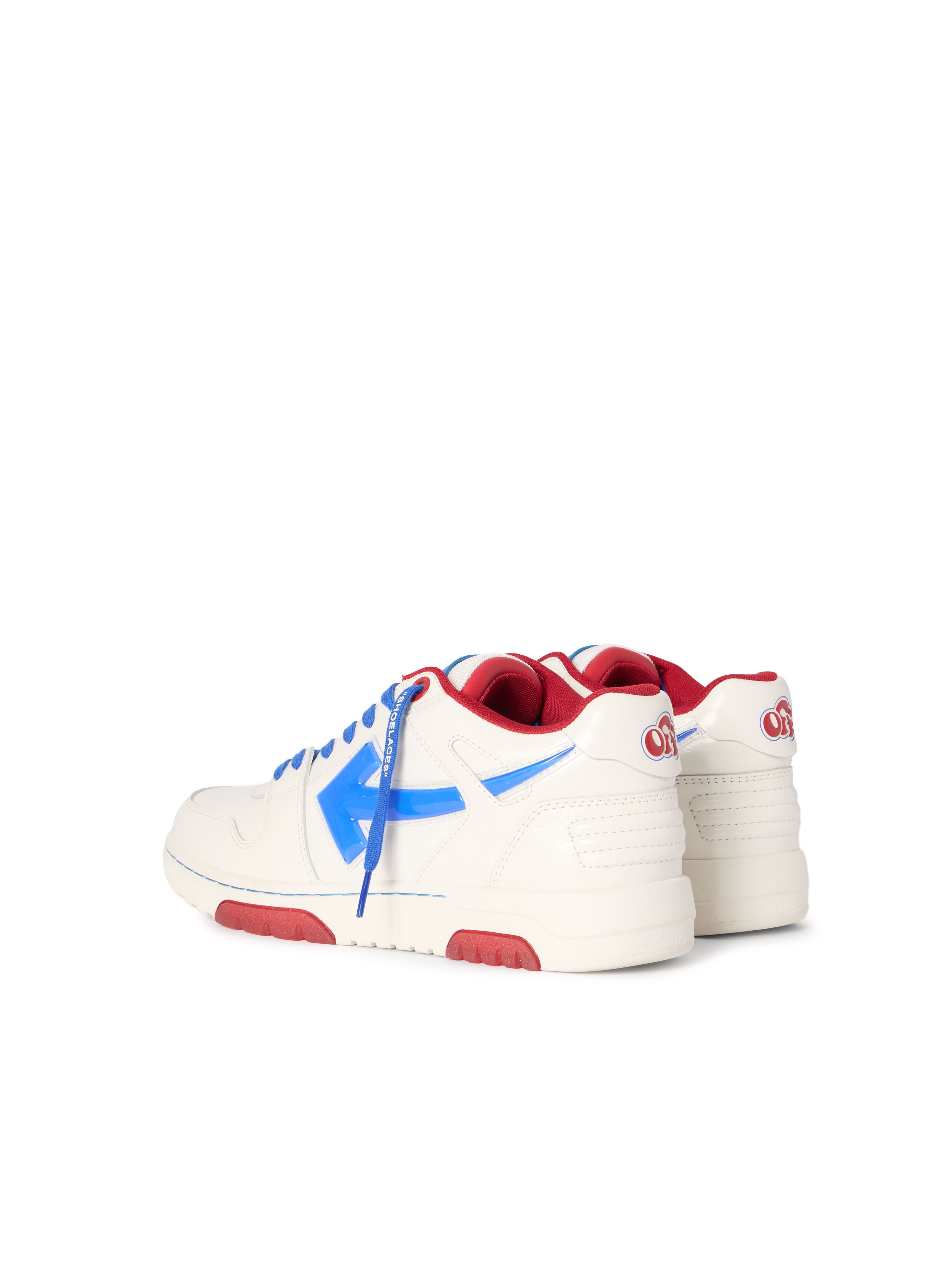Out Of Office Bubble Arrow Sneakers OFF WHITE Out Of Office Bubble Arrow Sneakers WHITE - COBALT BLUE OMIA189S26LEA009