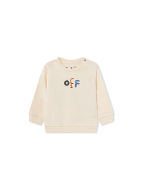 OFF WHITE Logo Pongo Crewneck Sweatshirt EGRET 44GXC001F26F001