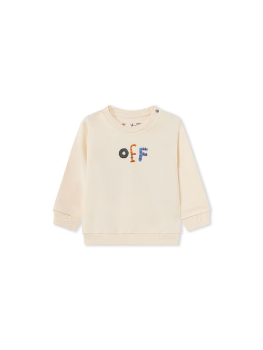 Logo Pongo Crewneck Sweatshirt OFF WHITE Logo Pongo Crewneck Sweatshirt EGRET 44GXC001F26F001