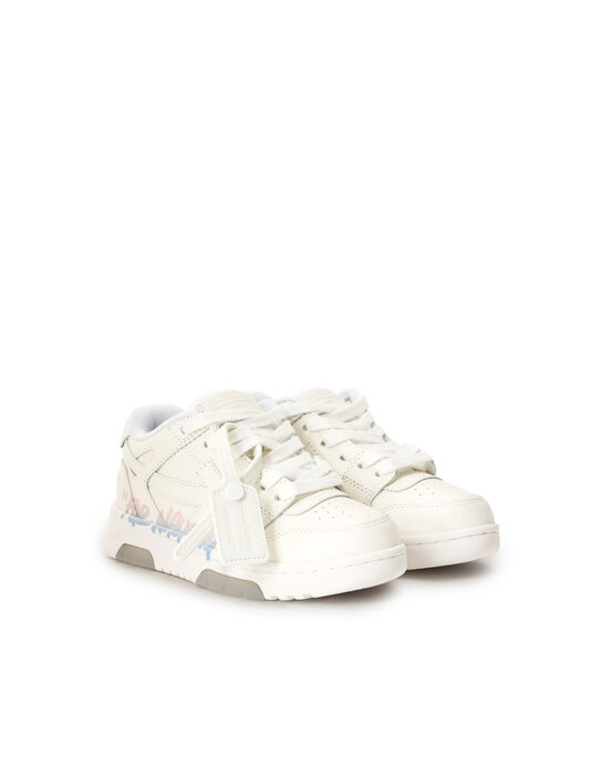OFF WHITE Out Of Office "For Walking" Sneakers WHITE - LIGHT BLUE OGIA007S26LEA002