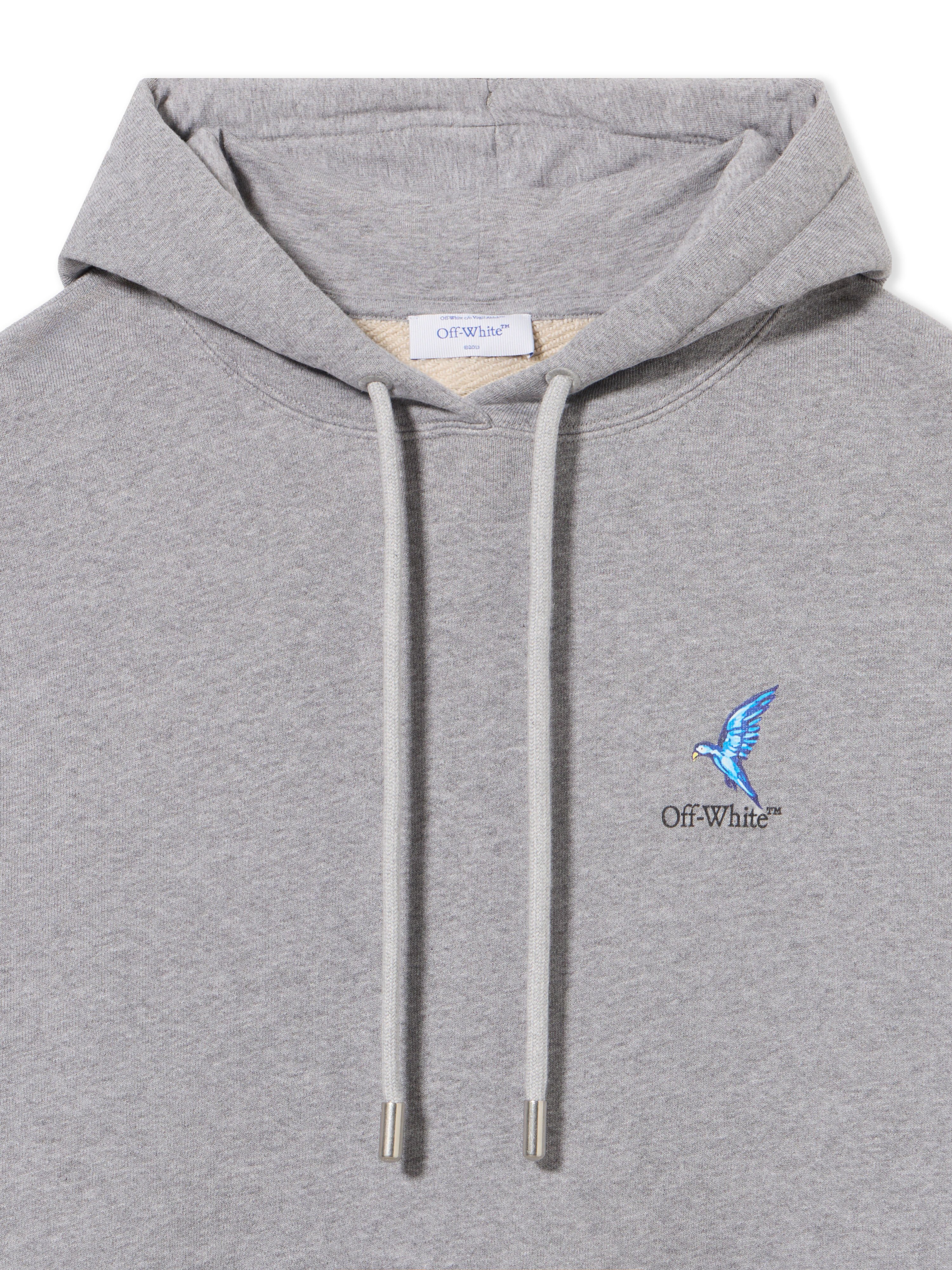 OFF WHITE Fresco Arrow Hoodie GRAY MELANGE-BLACK OWBB064S25FLE002