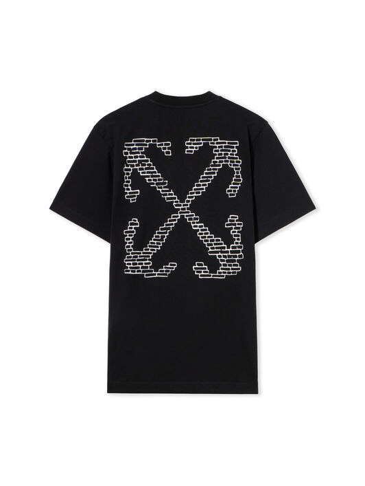 OFF WHITE Brick Arrow Slim Tee BLACK - WHITE OMAA027G20JER065