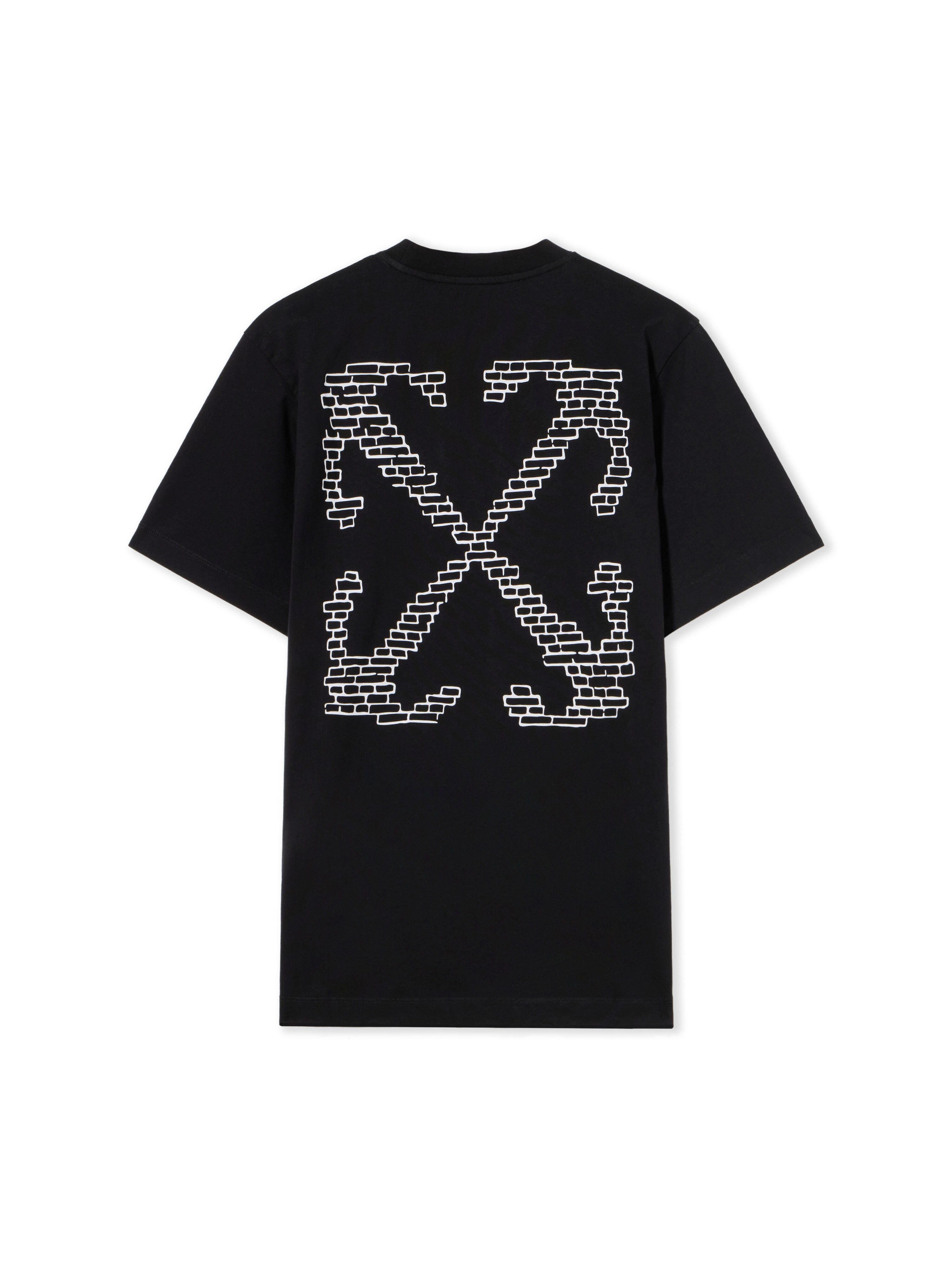 OFF WHITE Brick Arrow Slim Tee BLACK - WHITE OMAA027G20JER065