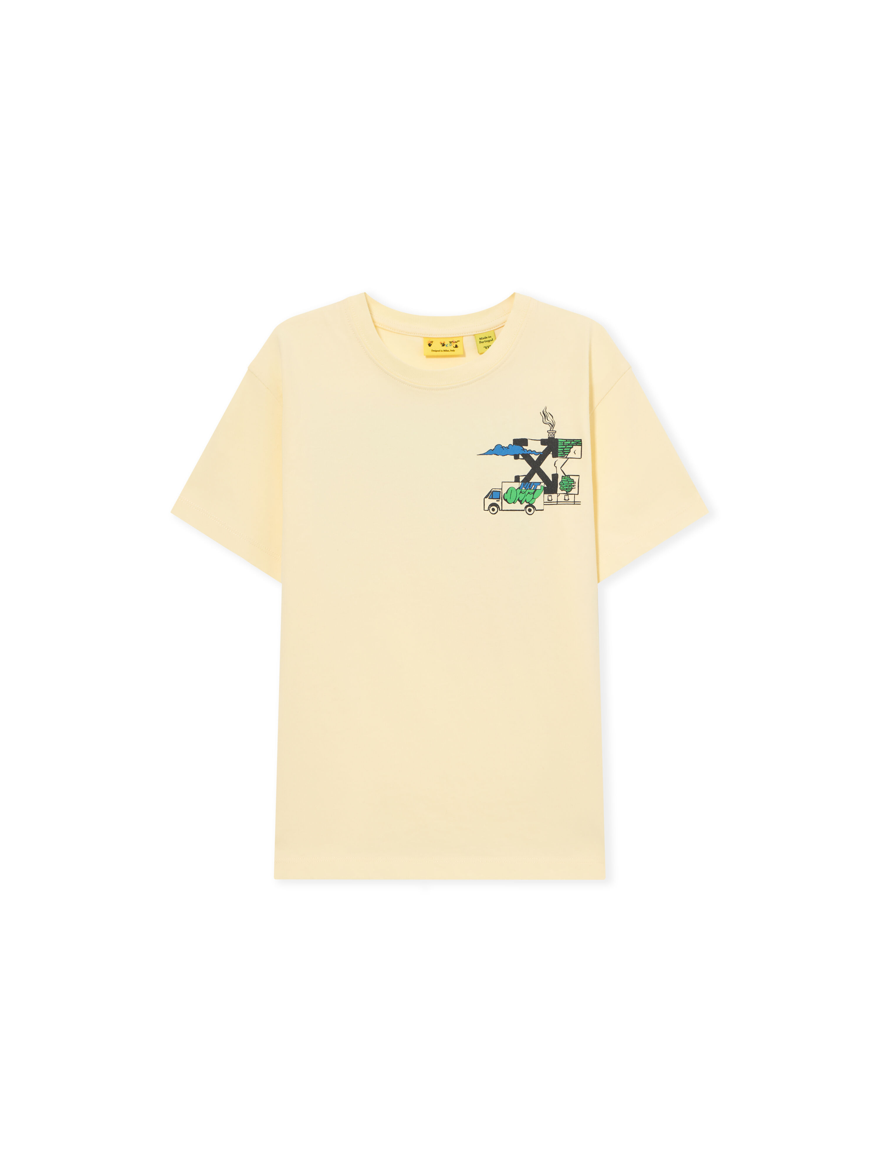 OFF WHITE Graffiti Tee S/S PEAR SORBET 44BAA002S26J003