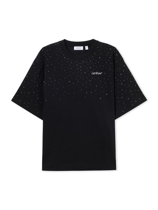 OFF WHITE OW X Swarovski Arrow Skate T-Shirt BLACK - WHITE 44MAA120S26J01E
