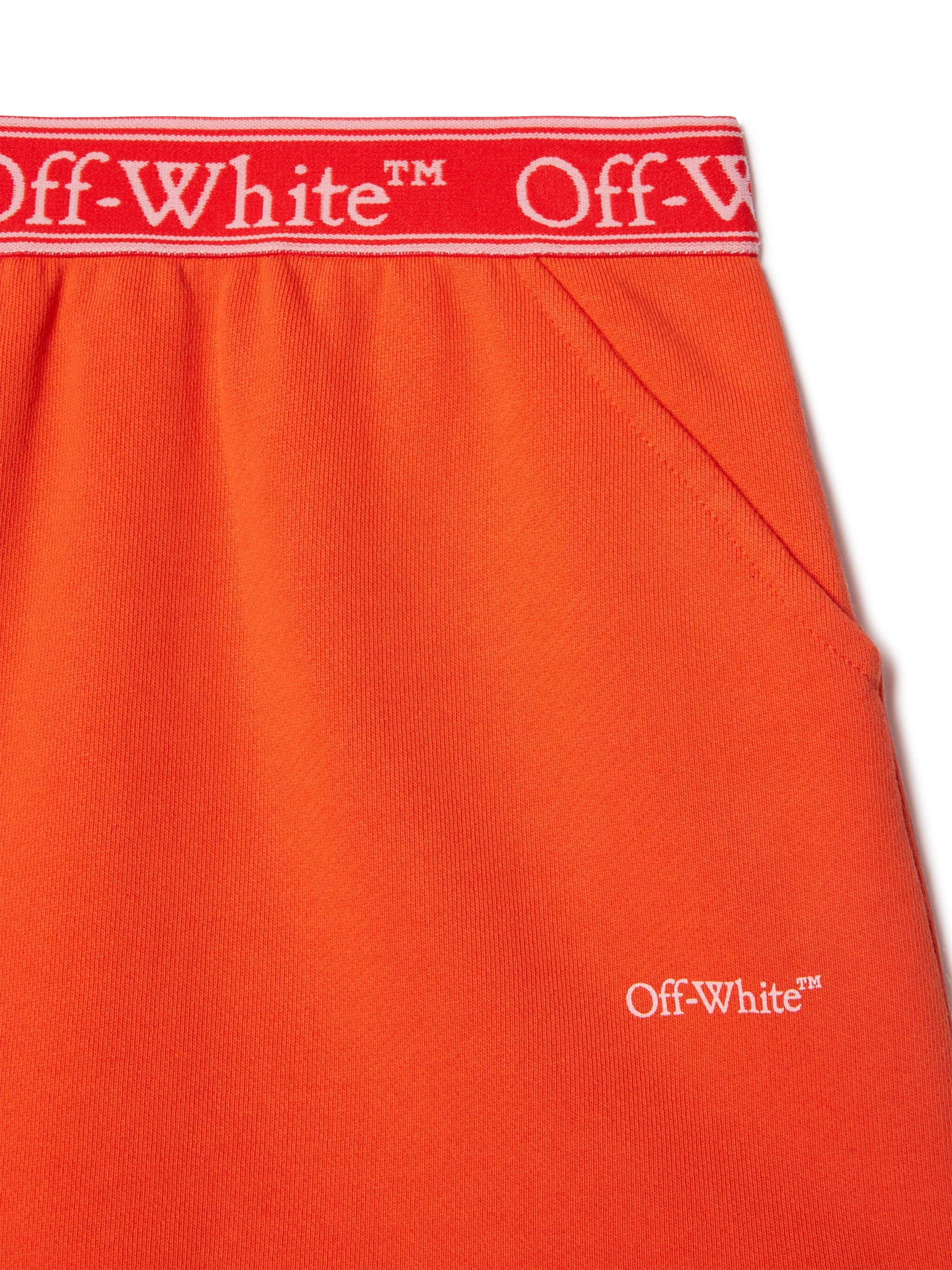 OFF WHITE Bookish Logo Band Sweat Skirt ORANGE OGCK001S25FLE001
