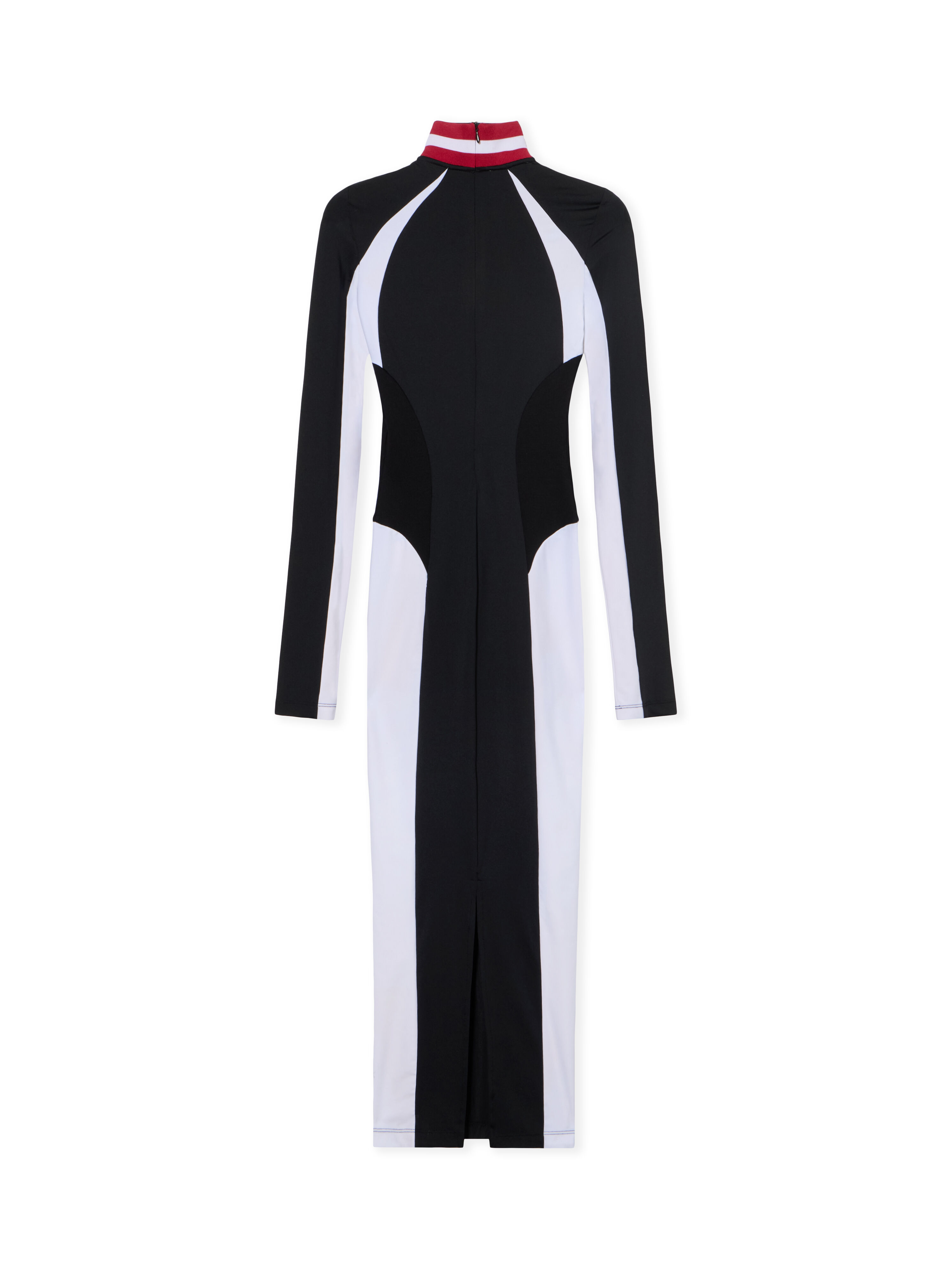 OFF WHITE Tech Jersey Midi Dress BLACK - WHITE OWDB558F25JER001