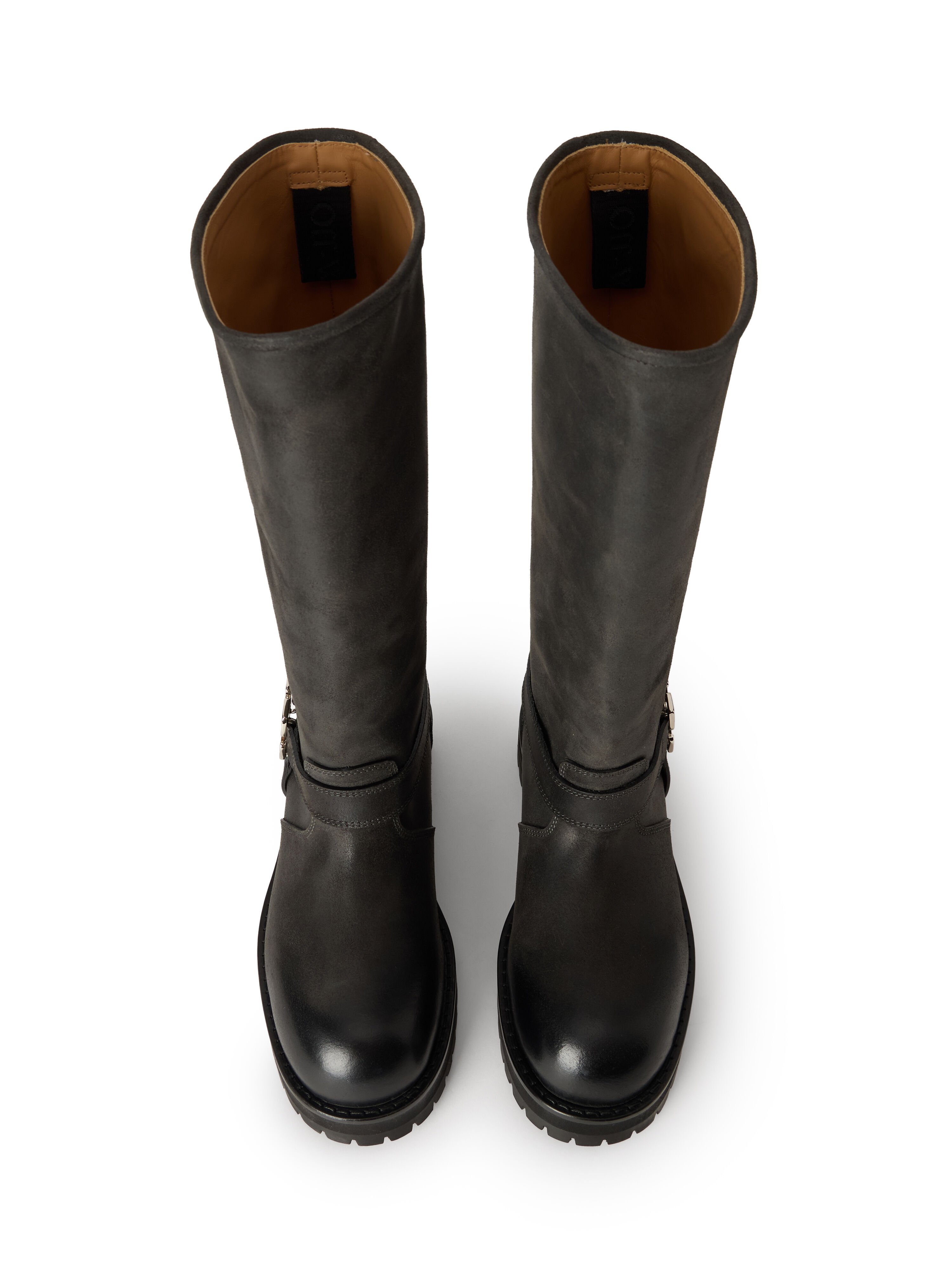 Off Track High Boots OFF WHITE Off Track High Boots Black OWIE04MF25LEA002