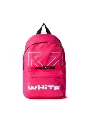 OFF WHITE Type Logo Backpack PINK - WHITE OGNB001F25FAB001