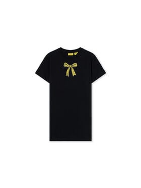 OFF WHITE Industrial Logo T-Shirt Dress BLACK 44GDE001F26J001