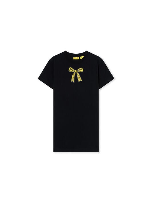 OFF WHITE Industrial Logo T-Shirt Dress BLACK 44GDE001F26J001
