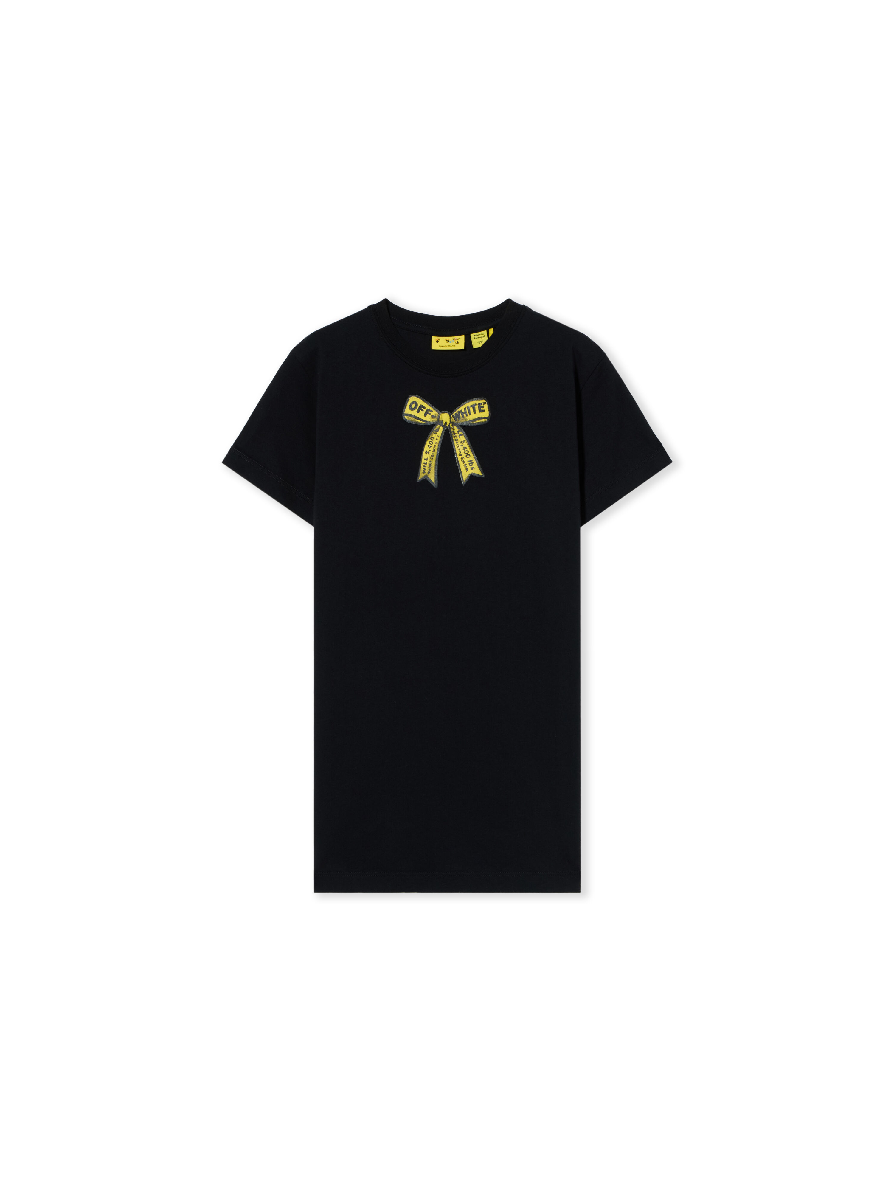 OFF WHITE Industrial Logo T-Shirt Dress BLACK 44GDE001F26J001