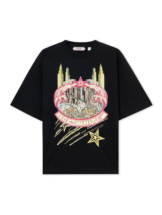 OFF WHITE Big Frame World Skate T-shirt BLACK 44MAA120Z26J002