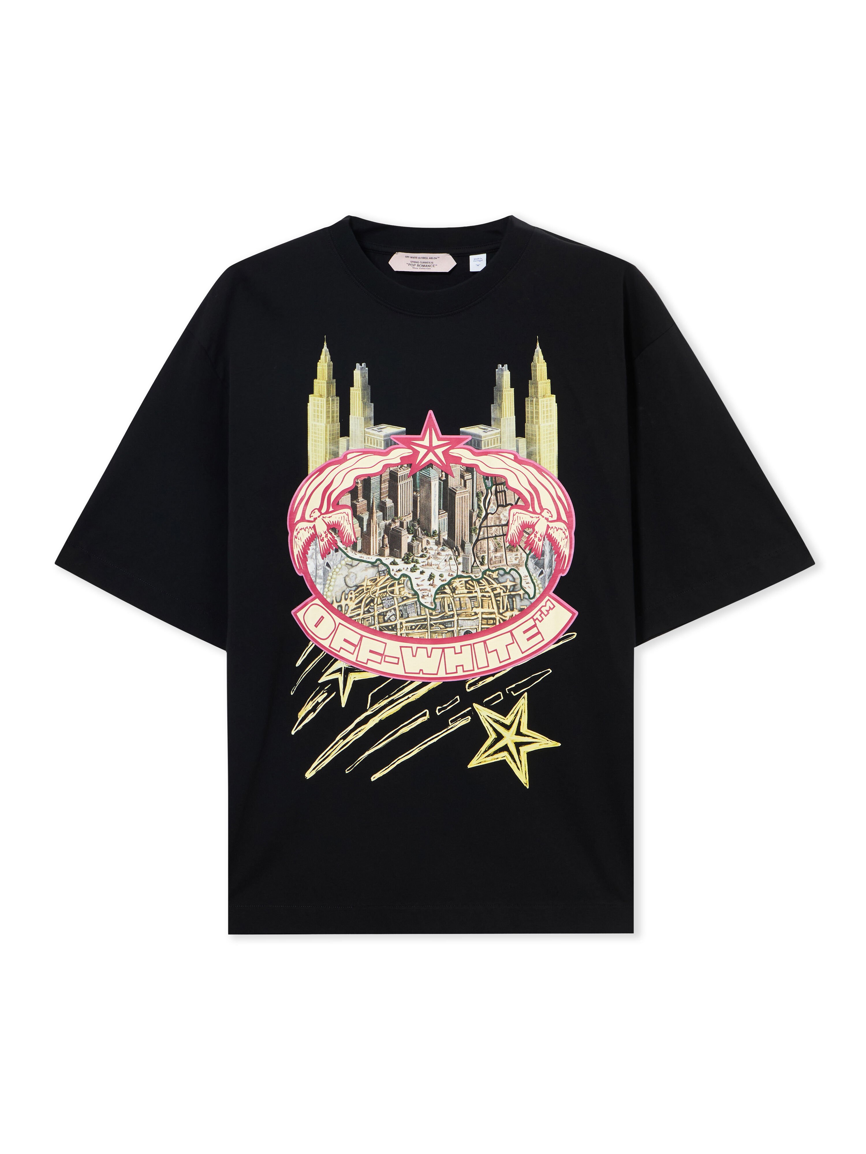 OFF WHITE Big Frame World Skate T-shirt BLACK 44MAA120Z26J002