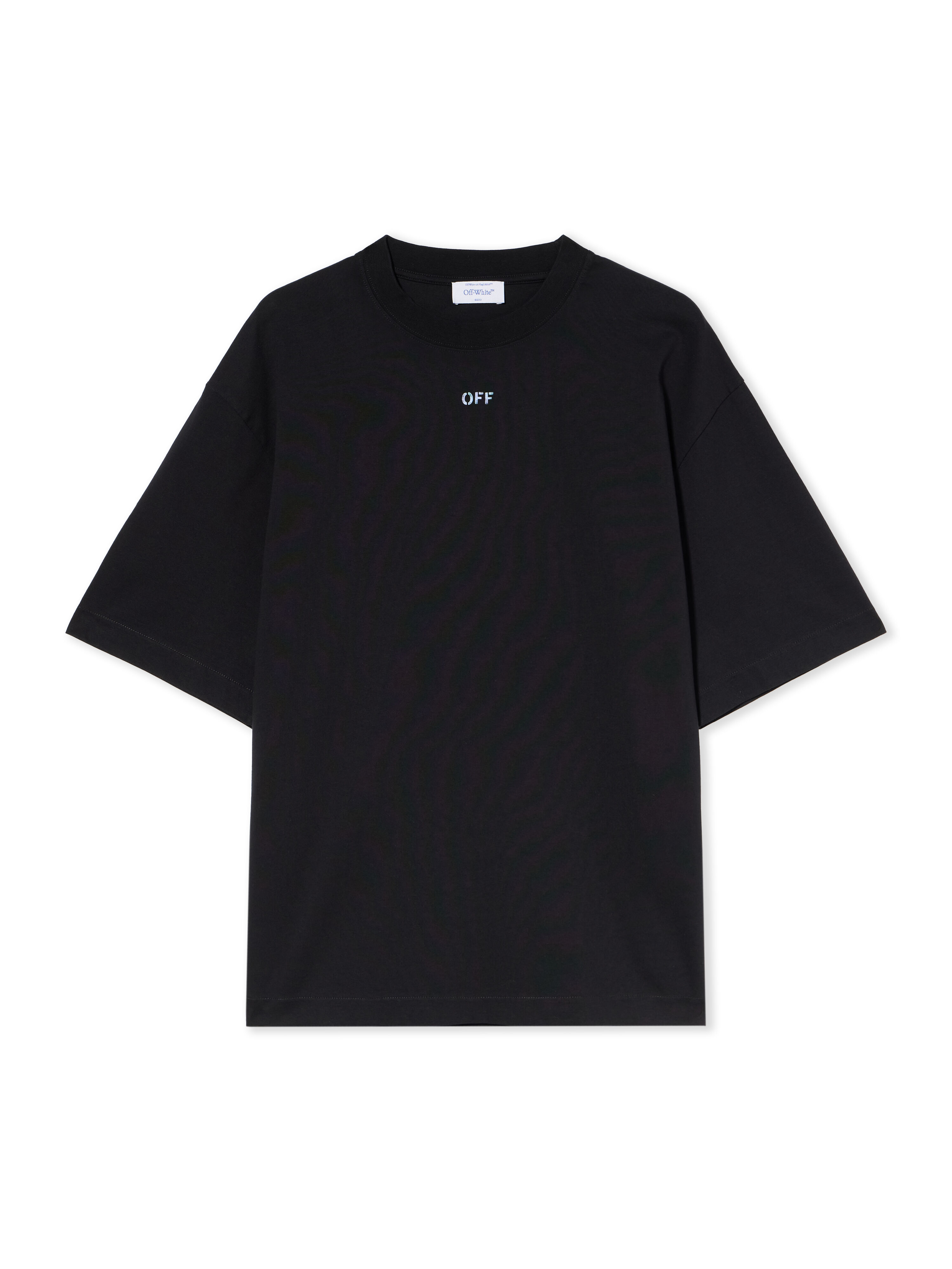 OFF WHITE Stencil Arrow Skate Logo T-Shirt BLACK - CLOUDY OMAA120F25JER00D