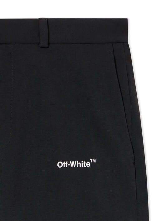 OFF WHITE Single Arrow Straight Chino Pants BLACK WHITE OMCG033C99FAB001