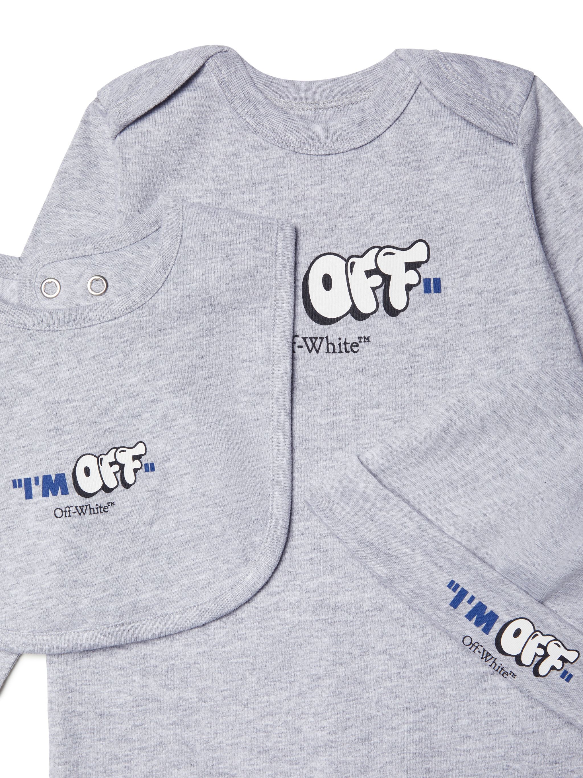 OFF WHITE 3-Teiliges Set Mit Logo GRAU OB2X001S25JER001