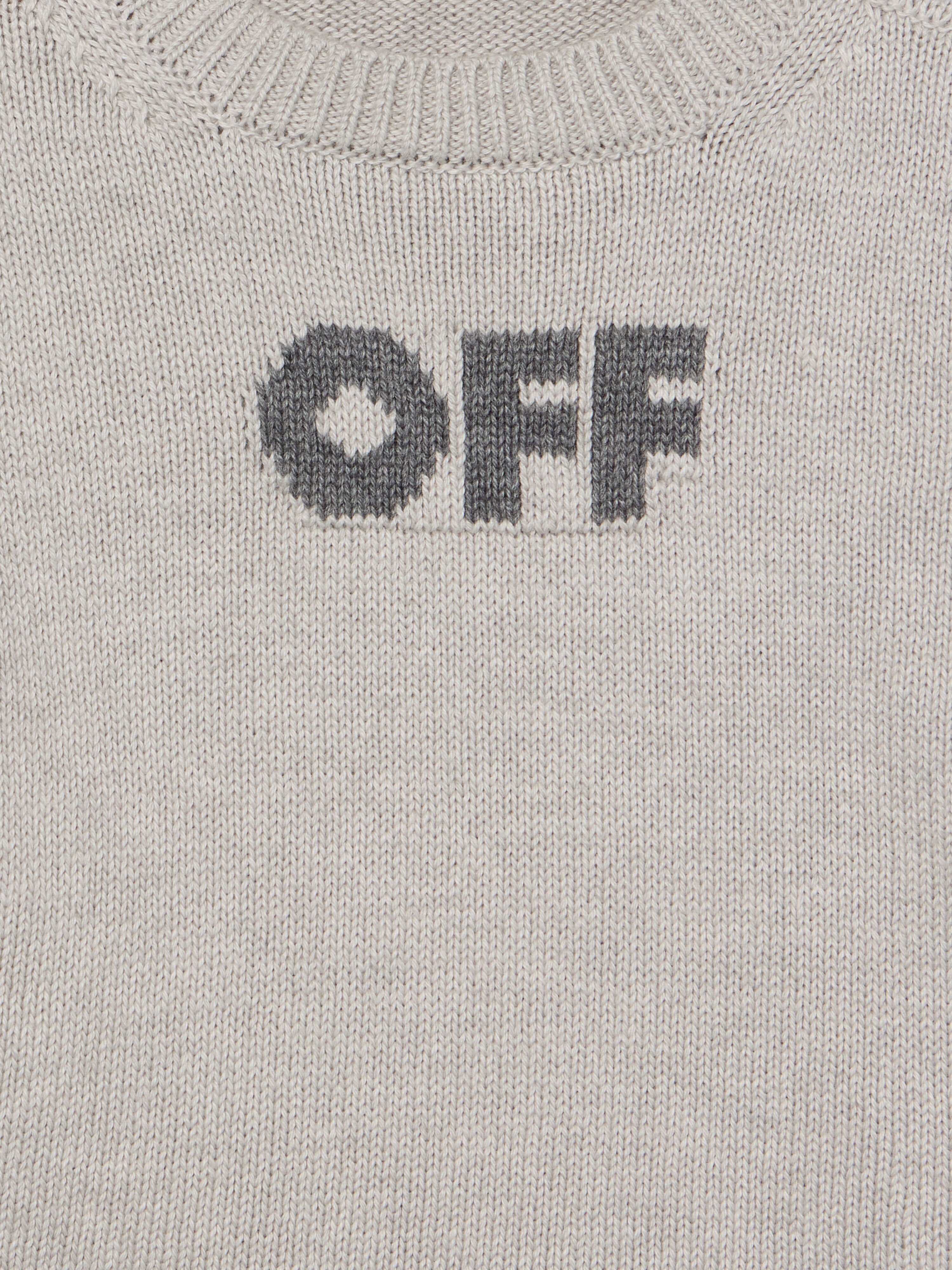 OFF WHITE Diagonal Logo Knit Set LIGHT GREY - DARK GREY OB2X004F25KNI001