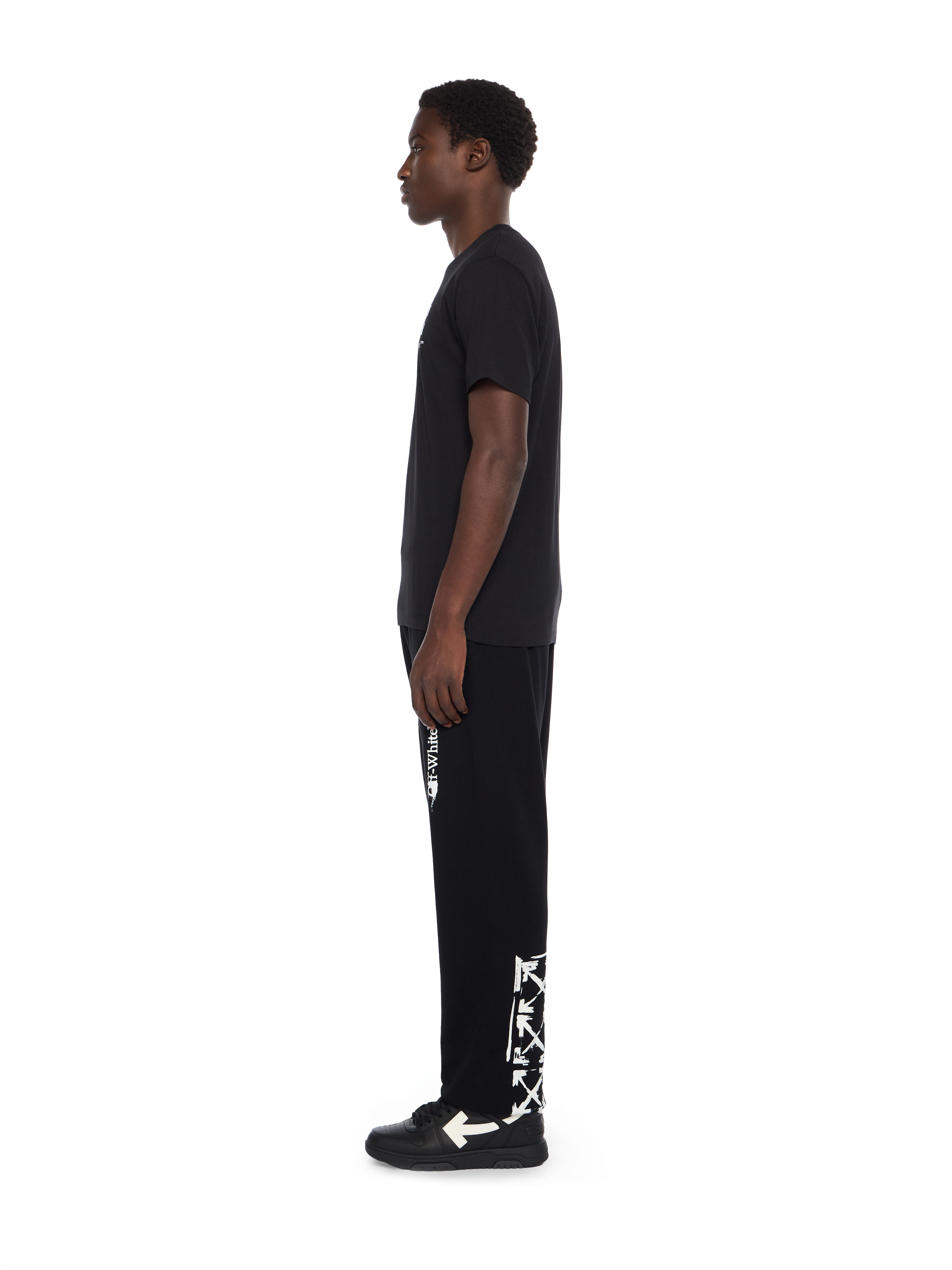 OFF WHITE Small Arrow Slim Logo T-Shirt BLACK - WHITE OMAA027F25JER00F