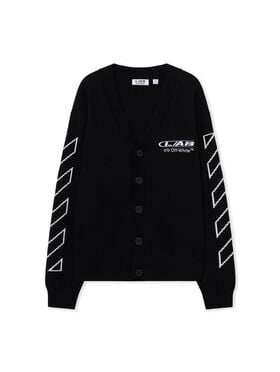 LAB L/AB Off Active Diagonal Knit Cardigan BLACK 44LABF26S125