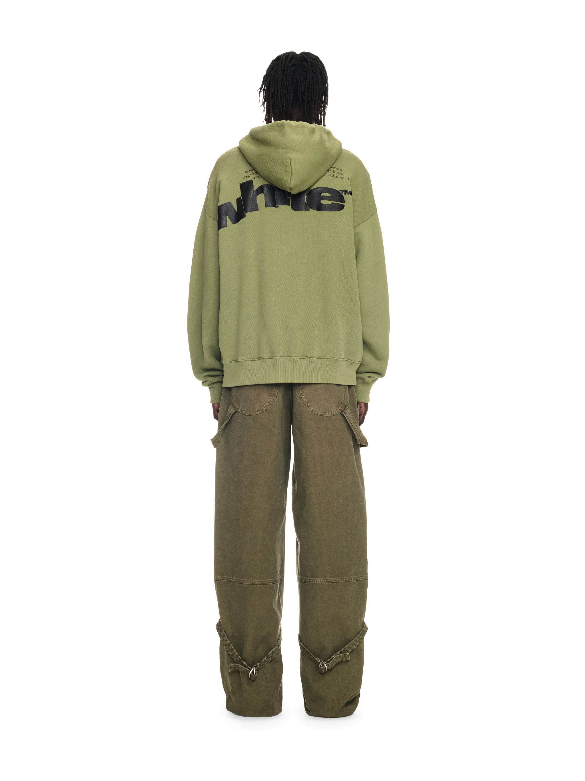 OFF WHITE Military Green Canvas Carpenter Pants GREEN OMCE044F24FAB001