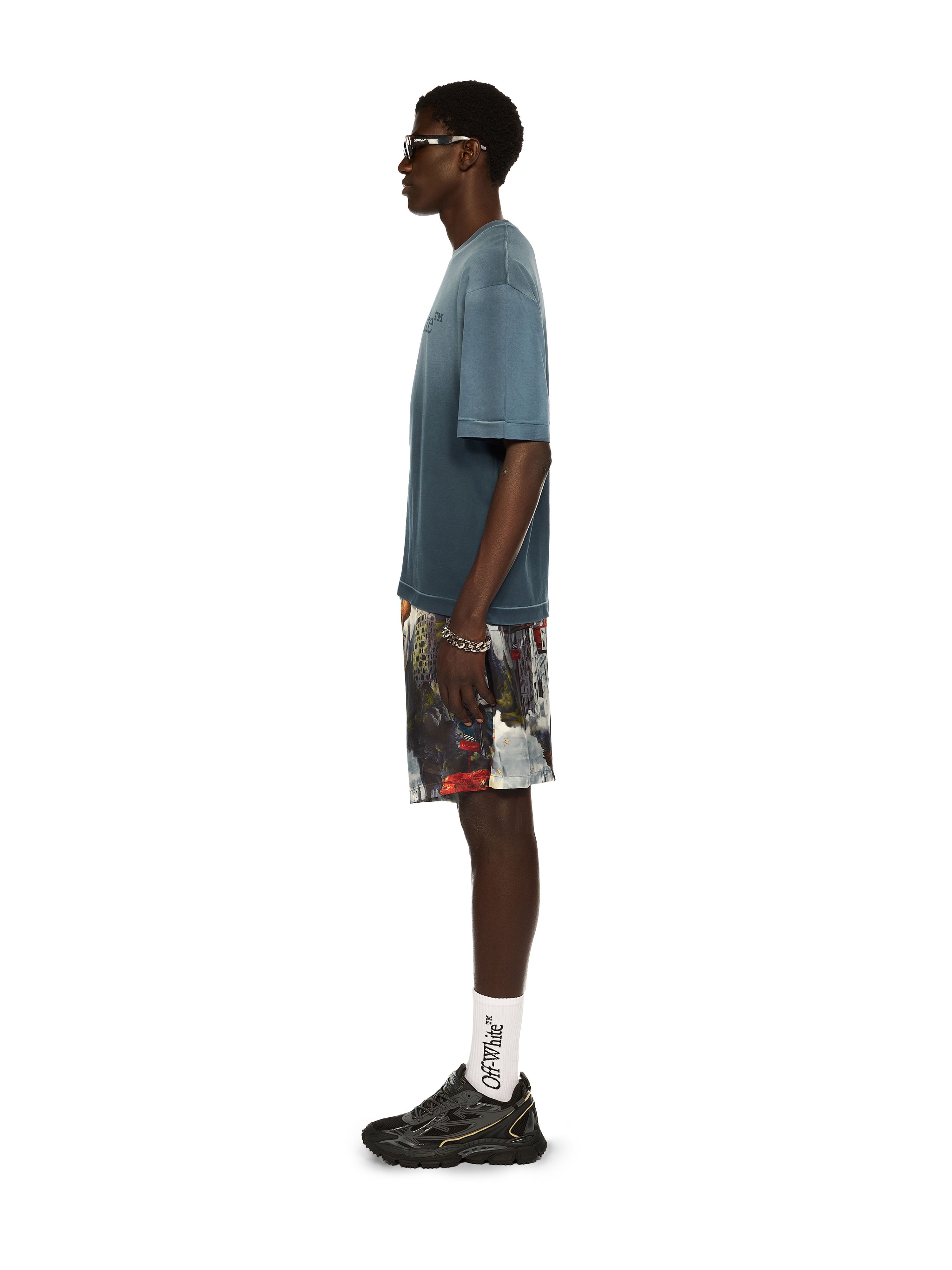 OFF WHITE Laundry Skate T-Shirt VINTAGE DARK SAPPHIRE - VINTAGE DARK SAP OMAA120F25JER00P
