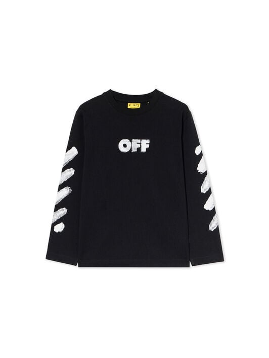 Arrow Sponge Long-Sleeve Logo T-Shirt OFF WHITE Arrow Sponge Long-Sleeve Logo T-Shirt BLACK - WHITE OBAB001F25JER002