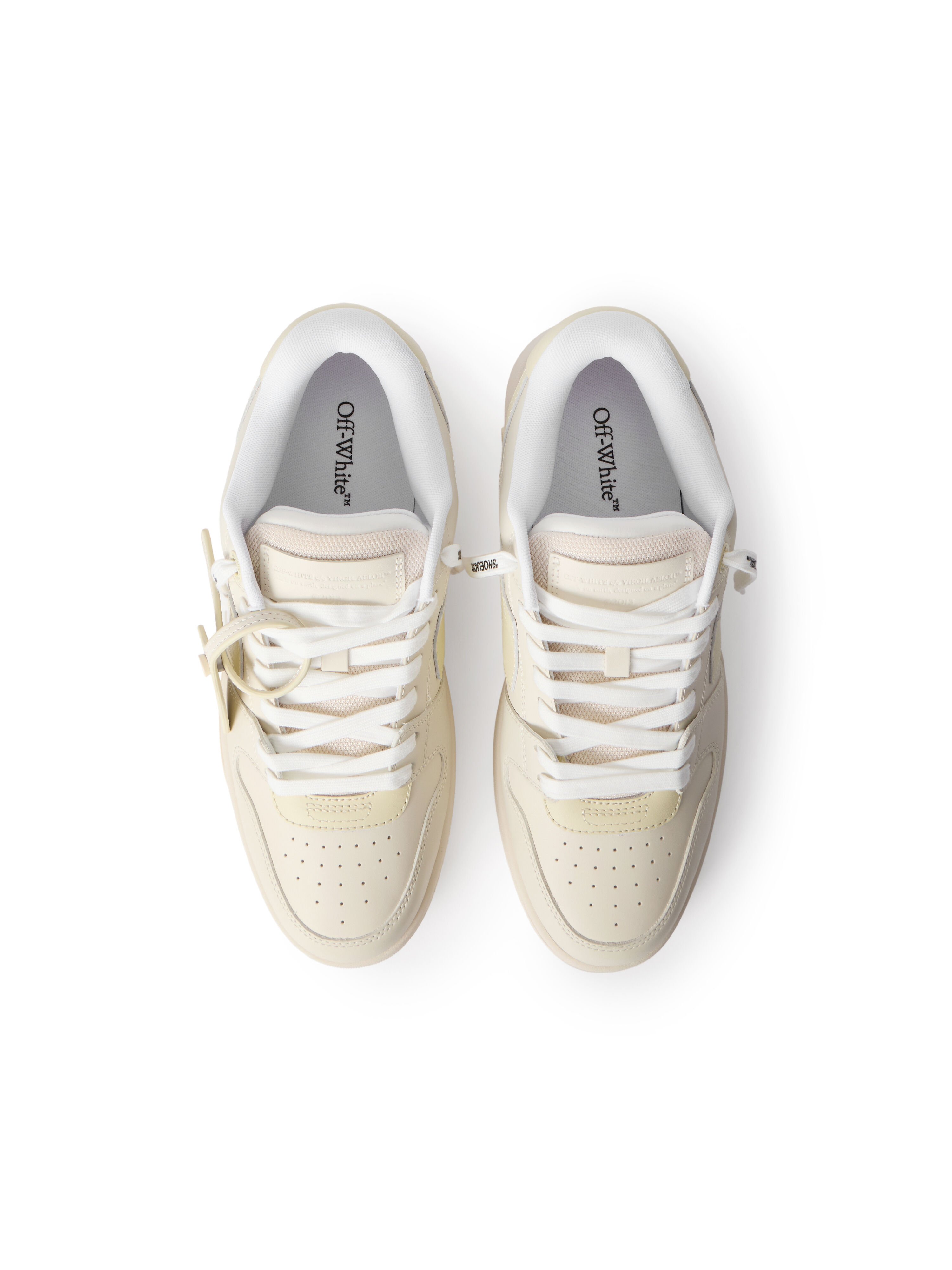 OFF WHITE Out Of Office Calf Leather Sneakers CHOCOLATE/ CREAM OMIA189C99LEA007