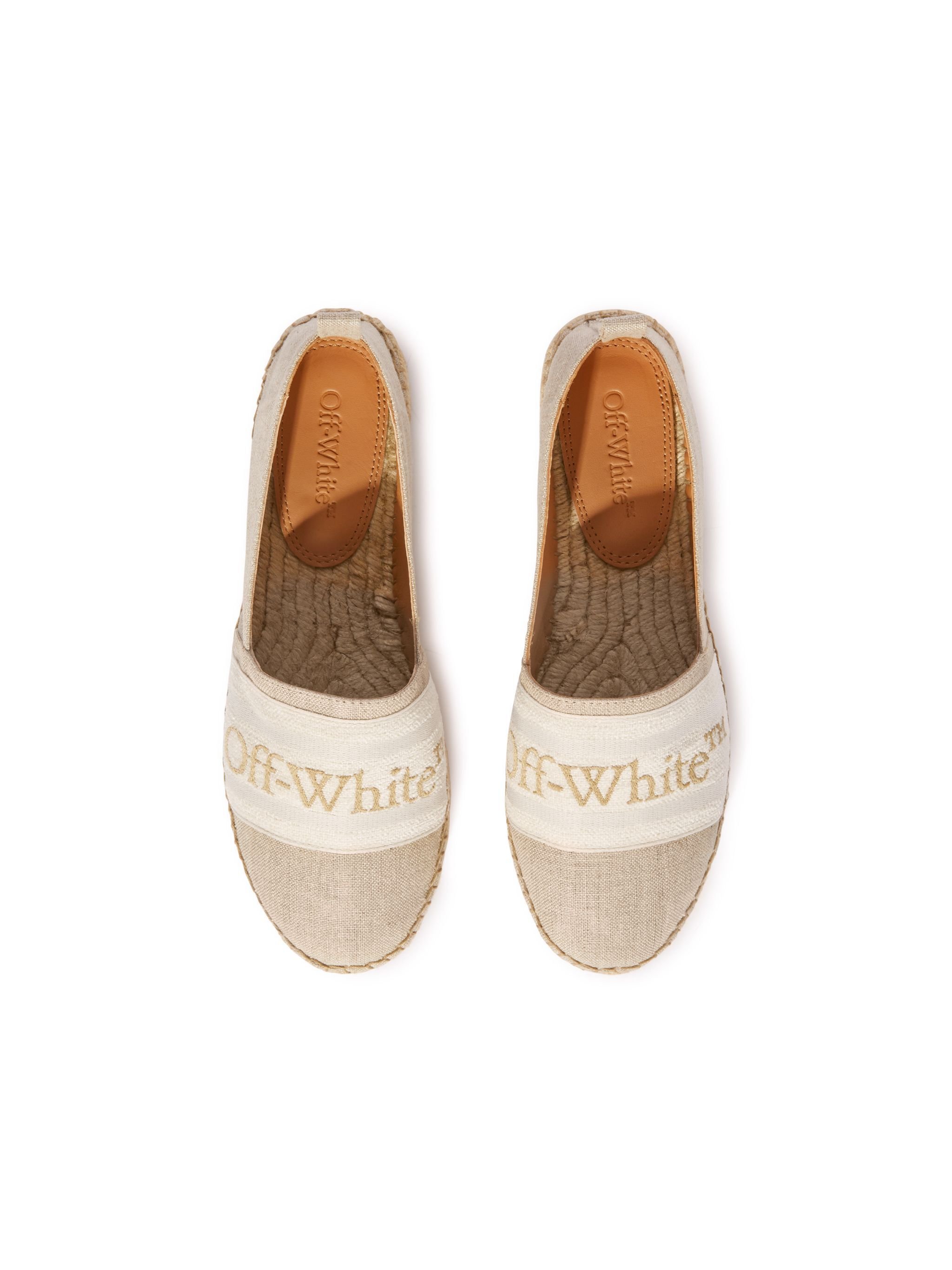 OFF WHITE Bookish Linen Espadrillas NEUTRALS OWIB014S24FAB001