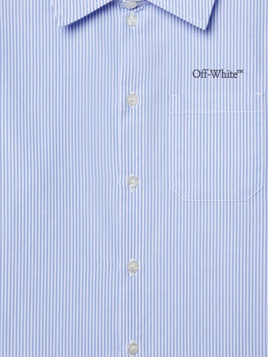 OFF WHITE Diagonal Bookish Shirt BLUE OBGA00AS25FAB001