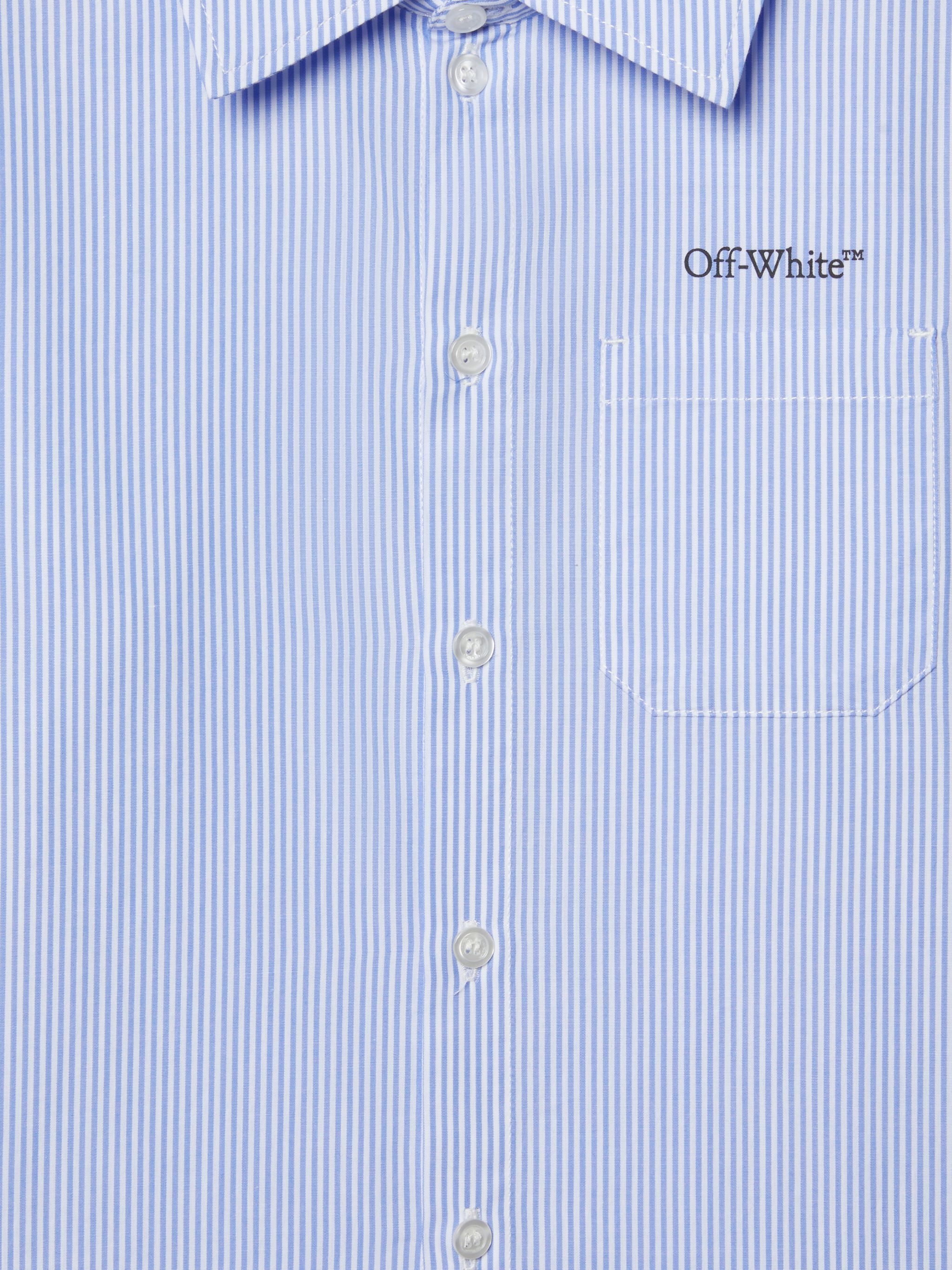 OFF WHITE Diagonal Bookish Shirt BLUE OBGA00AS25FAB001
