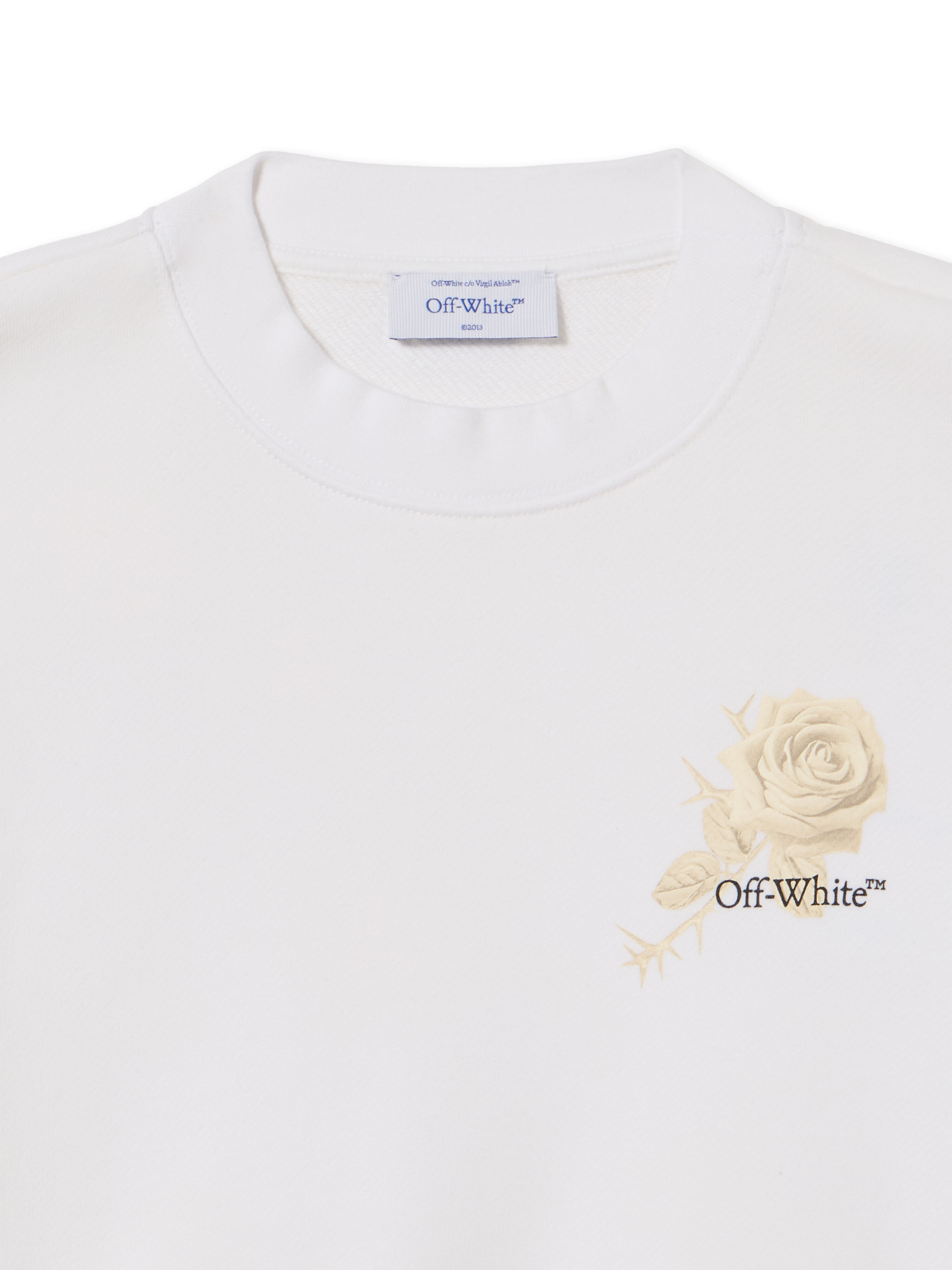 OFF WHITE Roses Arrows Sweatshirt WHITE - BLACK OWBA079S25FLE001