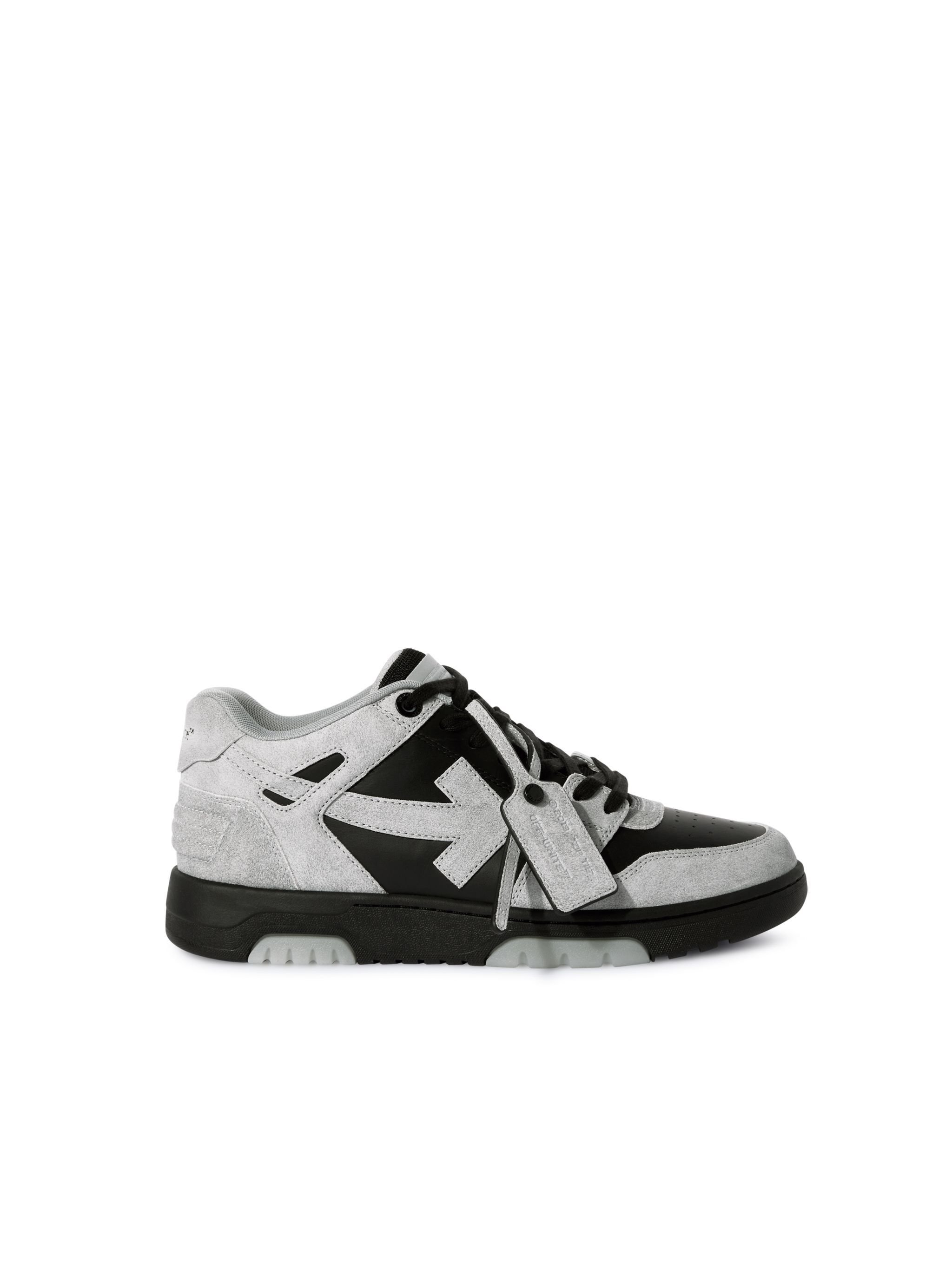 OFF WHITE Grau/Schwarze Out Of Office Wildleder-Sneaker SCHWARZ OMIA189S25LEA007