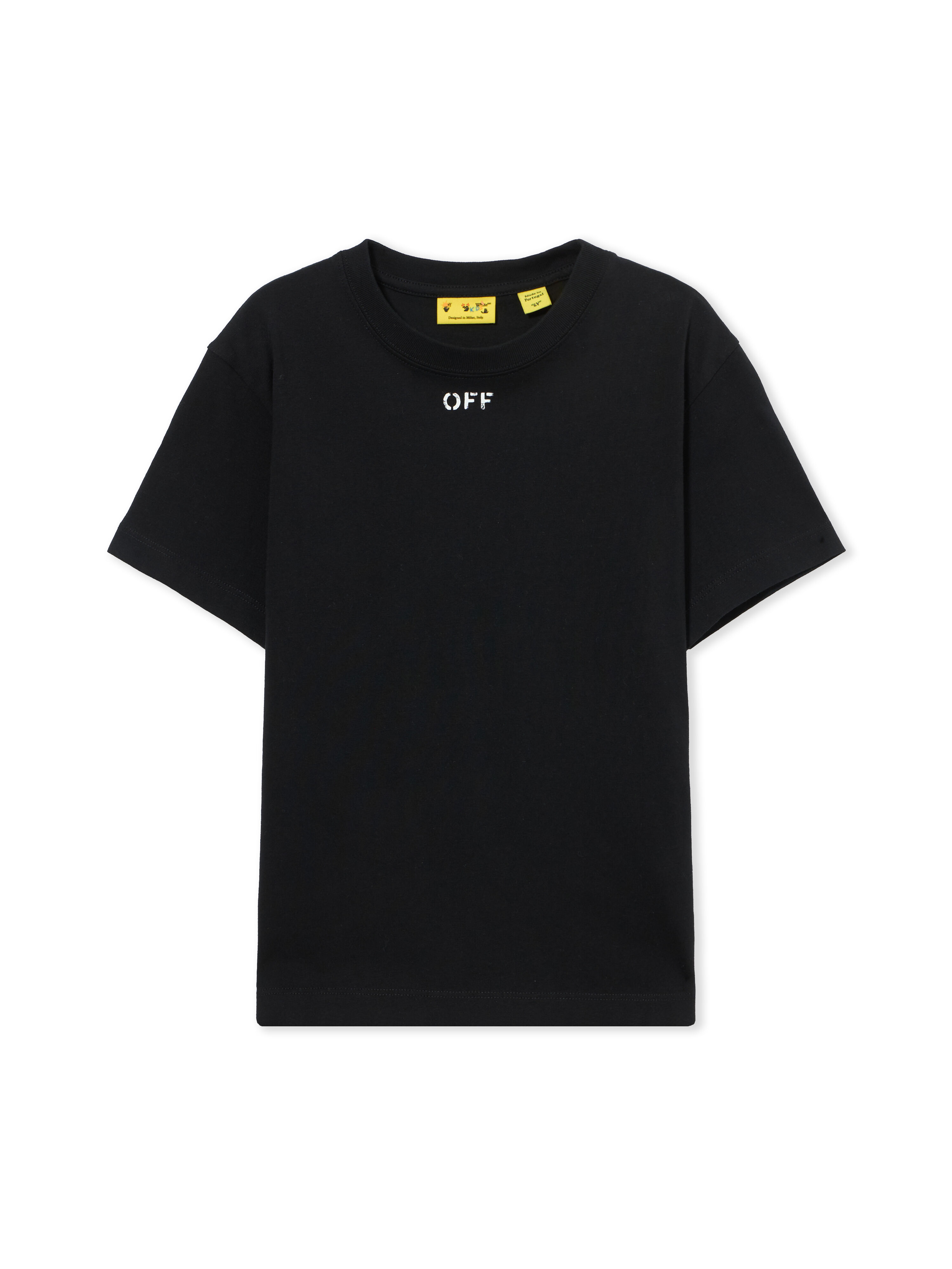OFF WHITE Diag Watercolor Tee S/S BLACK 44GAA001S26J003