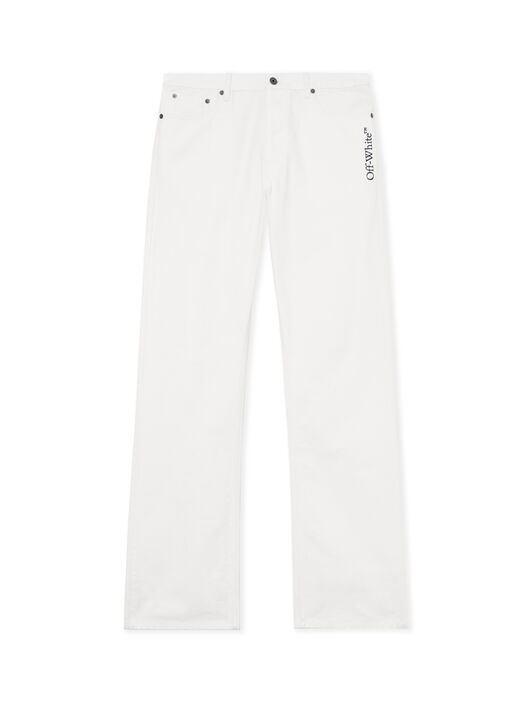 OFF WHITE Half Arrow Slim Relaxed Pants WHITE 44XCE04JS26F001