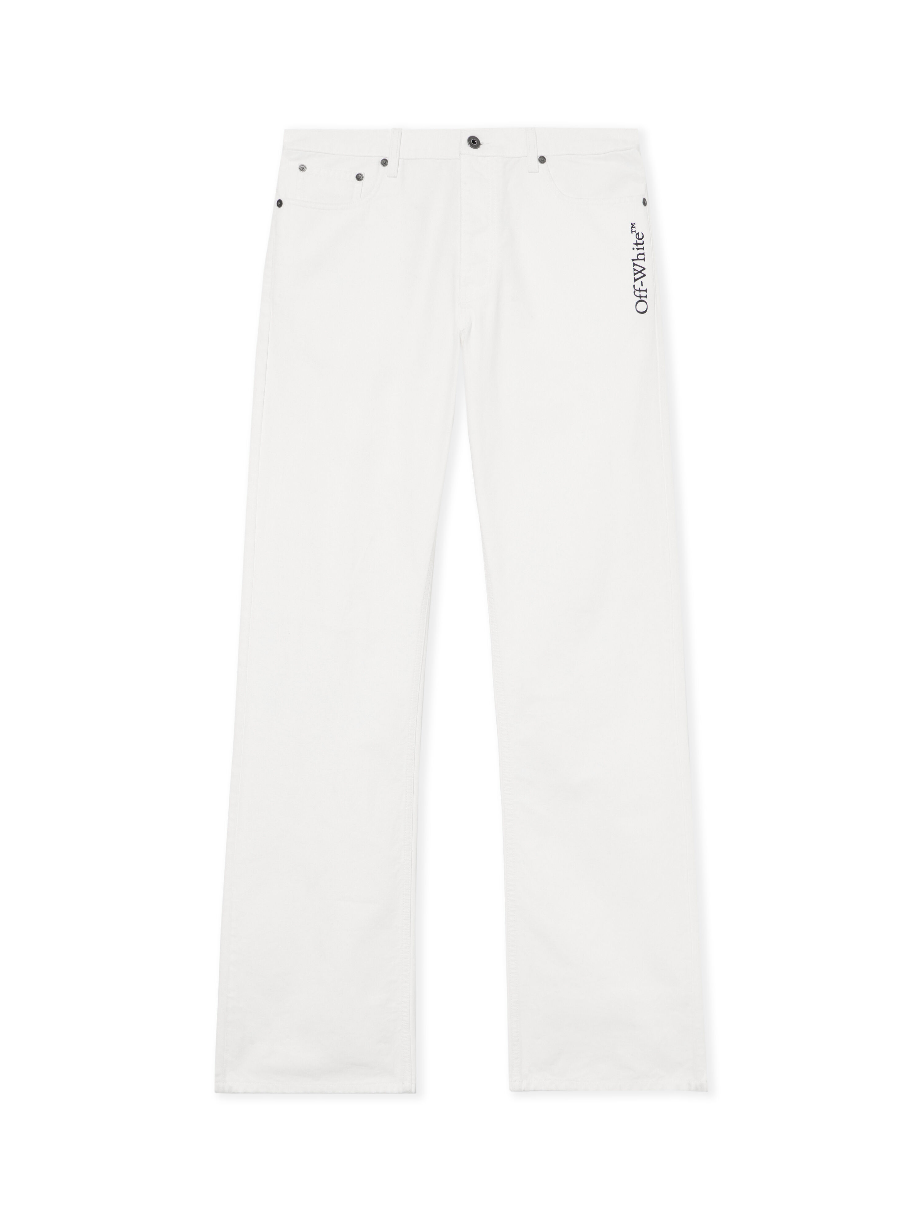 OFF WHITE Half Arrow Slim Relaxed Pants WHITE 44XCE04JS26F001