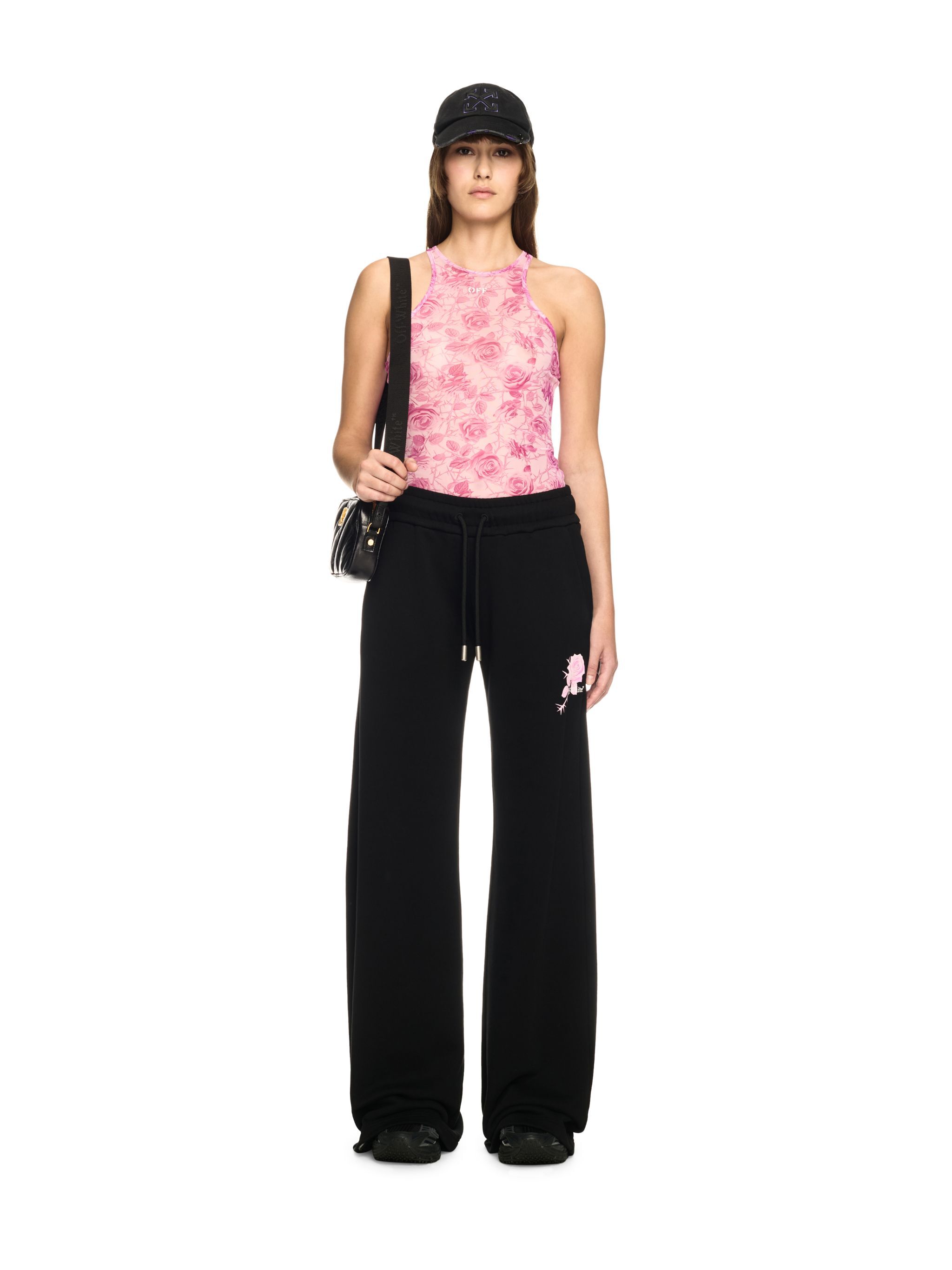 OFF WHITE Off Stamp Roses Mesh Racer To Powder Pin PINK OWAD26HS25JER001